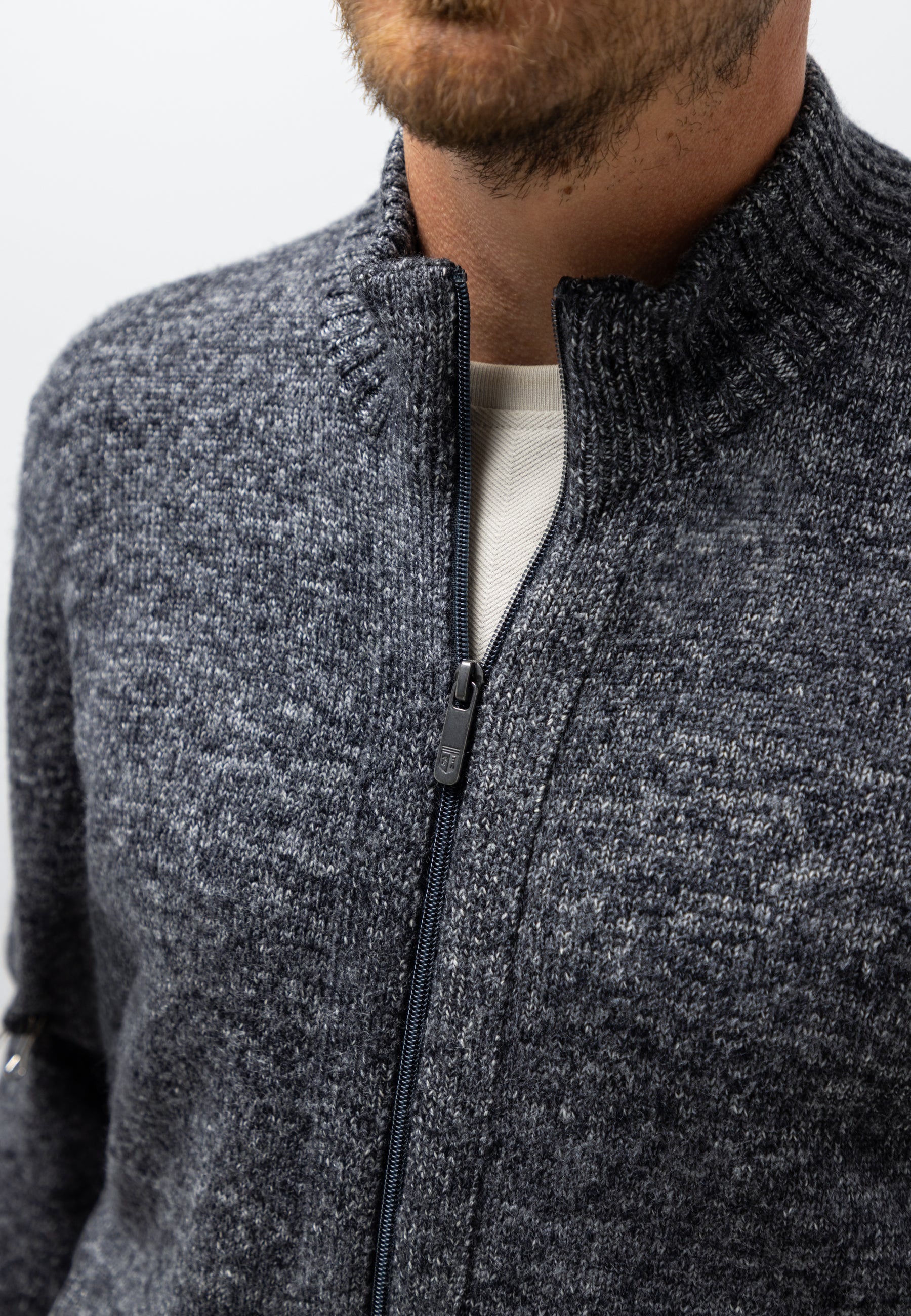 Cardigan chiné avec poches