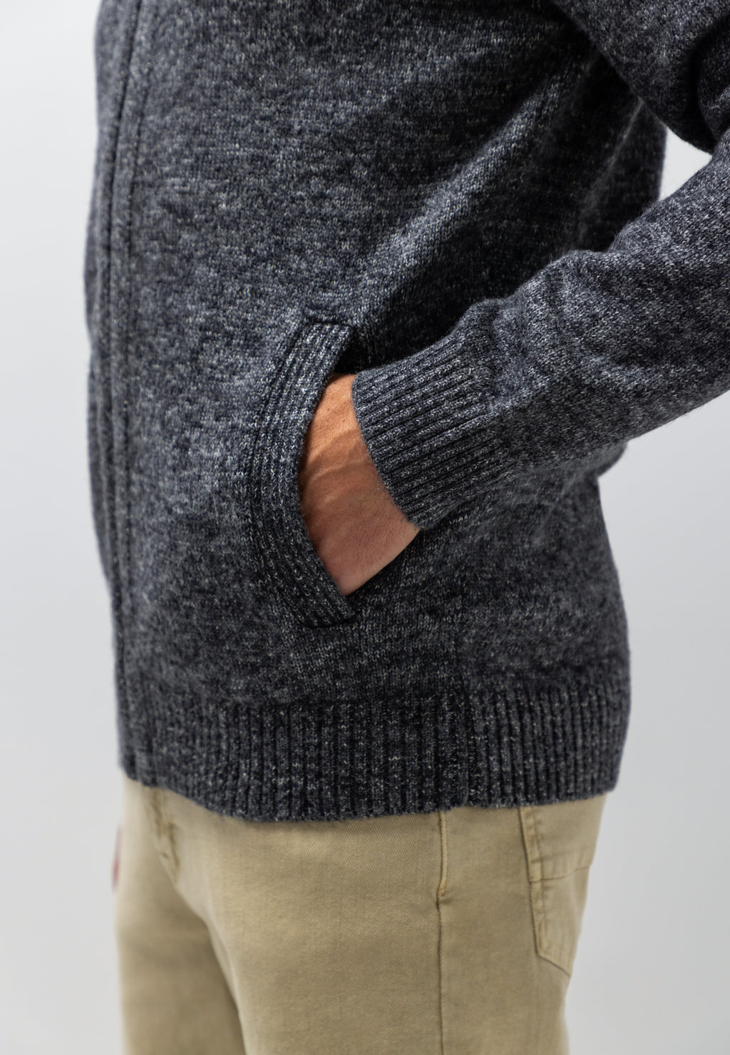 Cardigan chiné avec poches