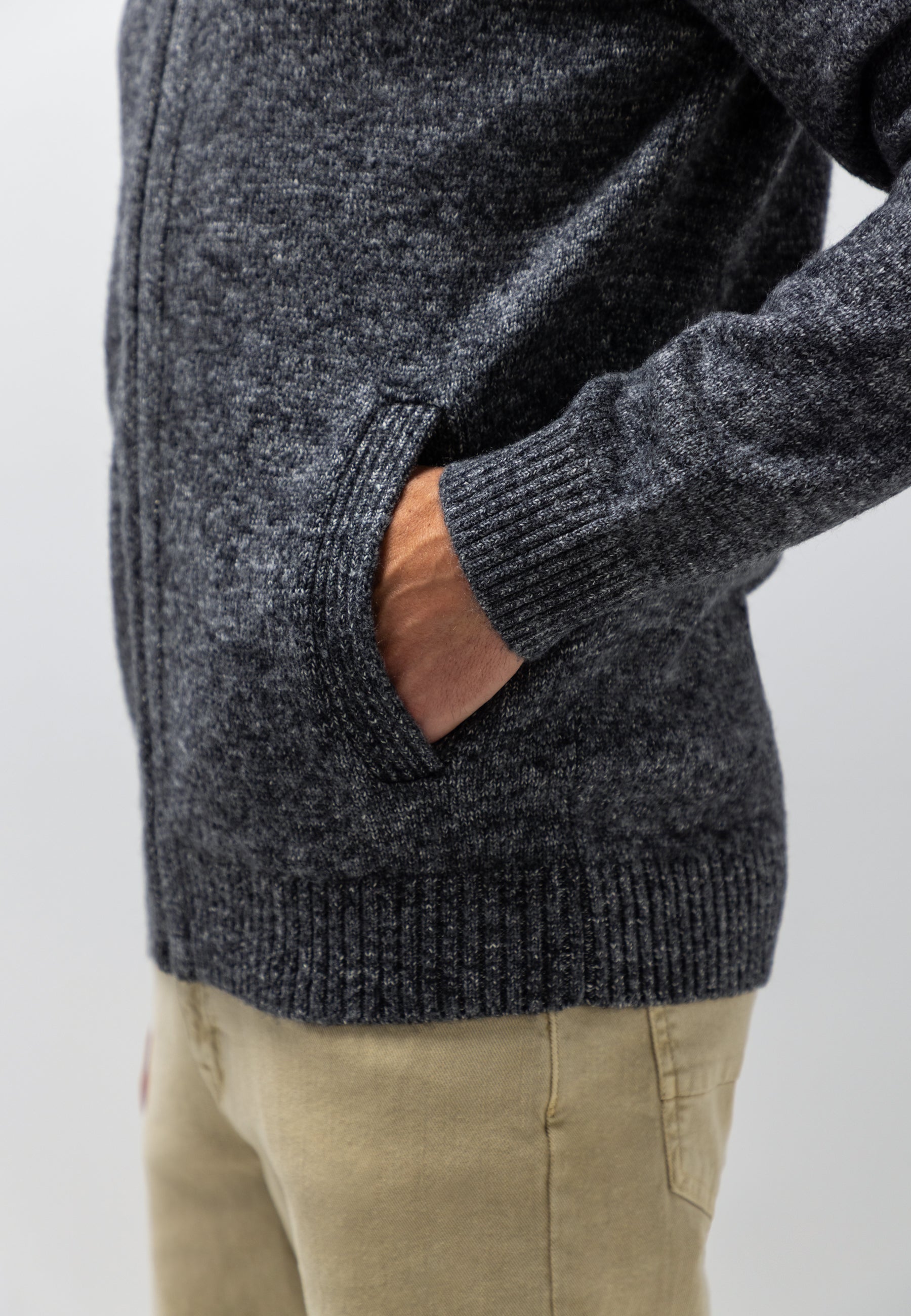 Cardigan chiné avec poches