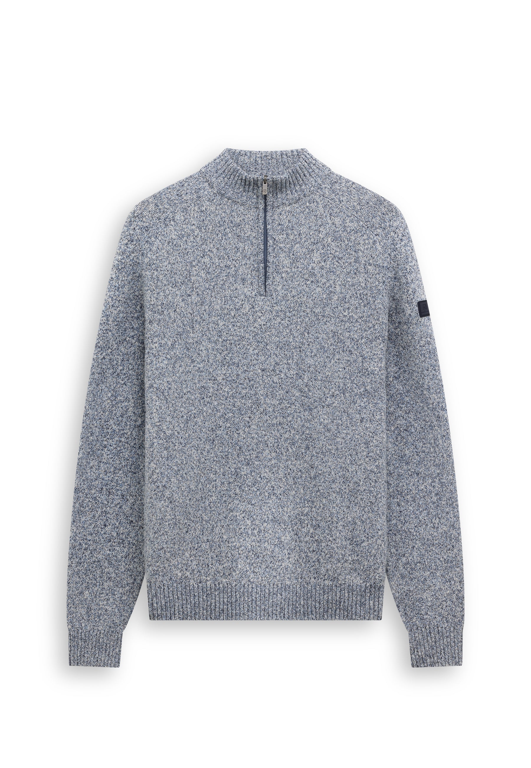 Pull en grosse maille à demi-zip