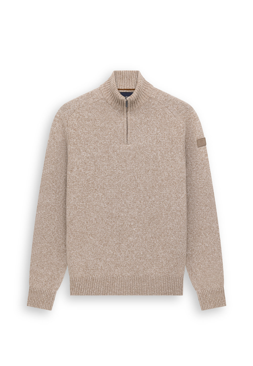 Pull en grosse maille à demi-zip