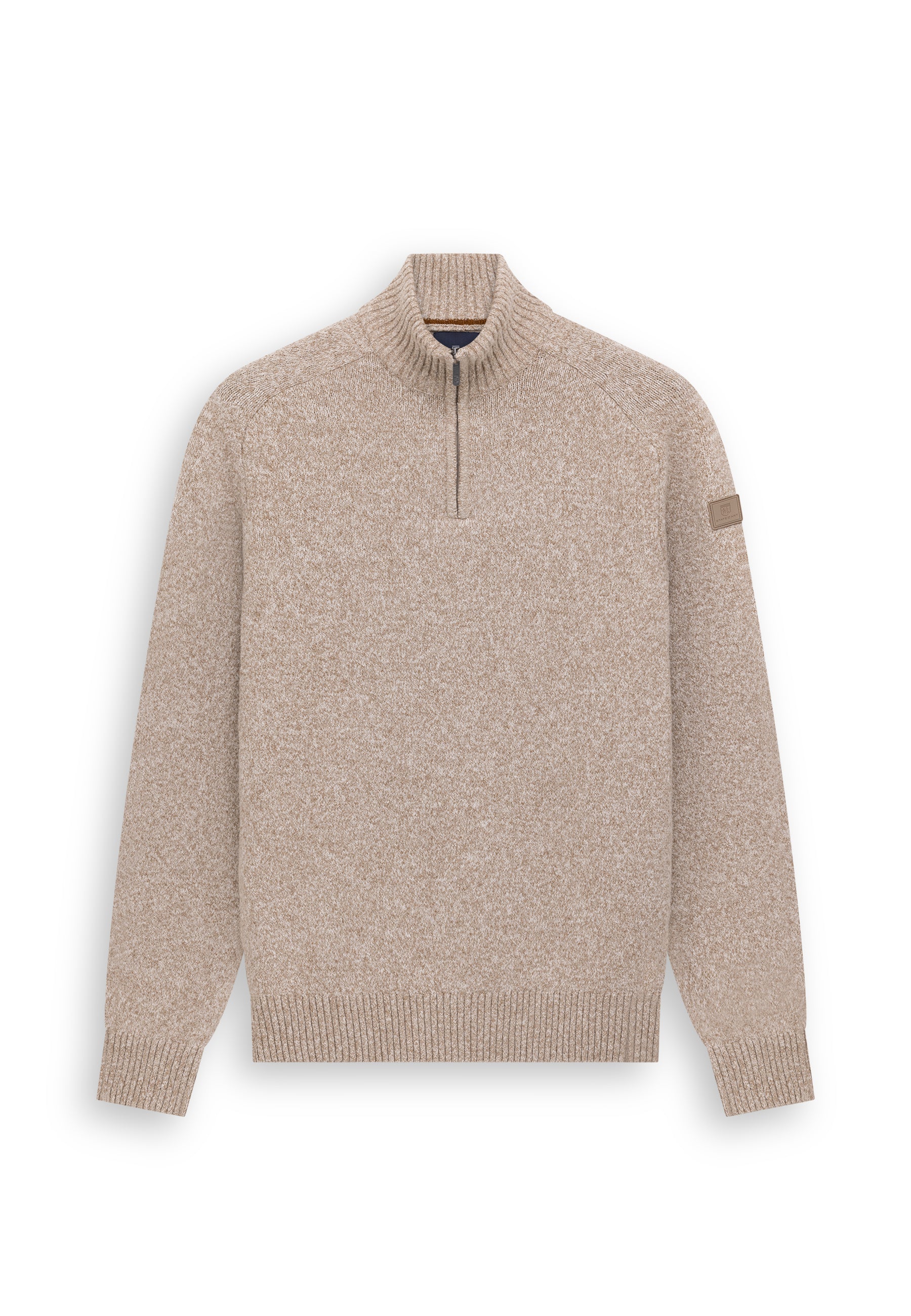 Pull en grosse maille à demi-zip