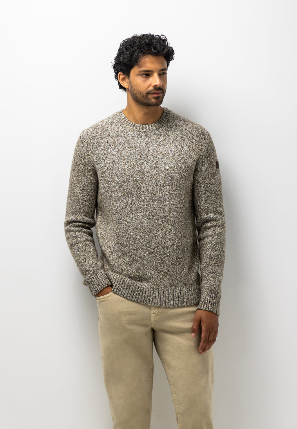 Pull à motif chiné