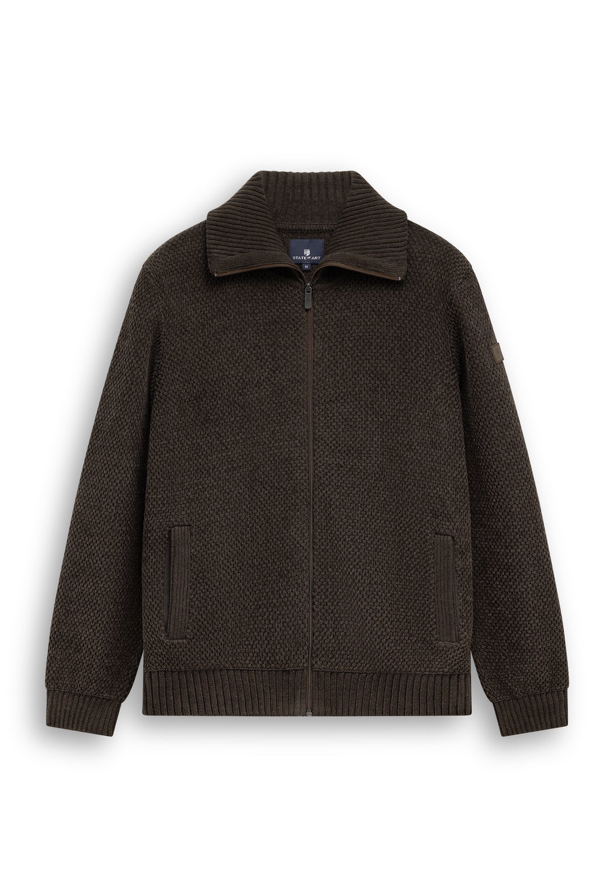 Chenille vest met matrozenkraag