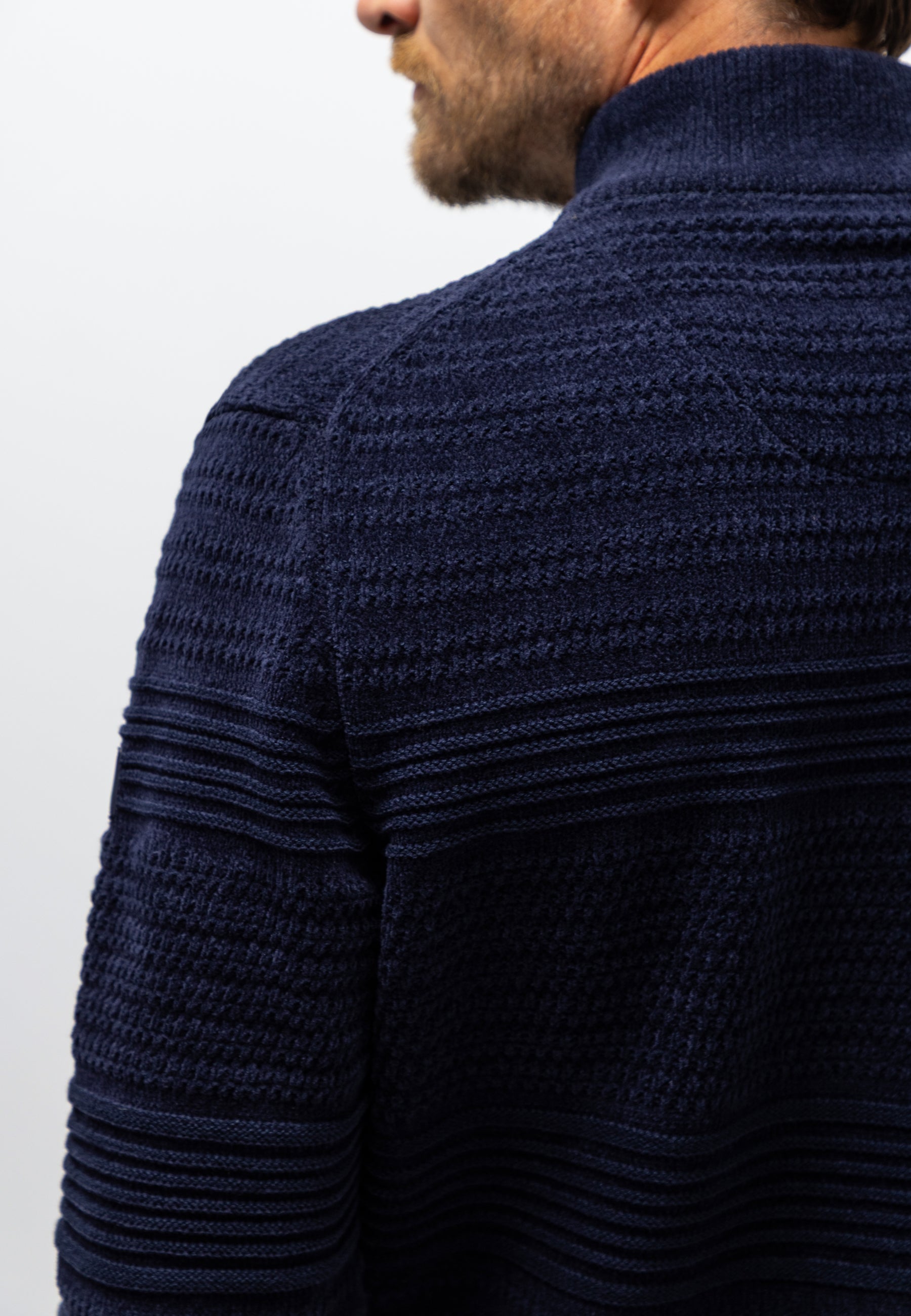 Chenille trui met structuurpatroon