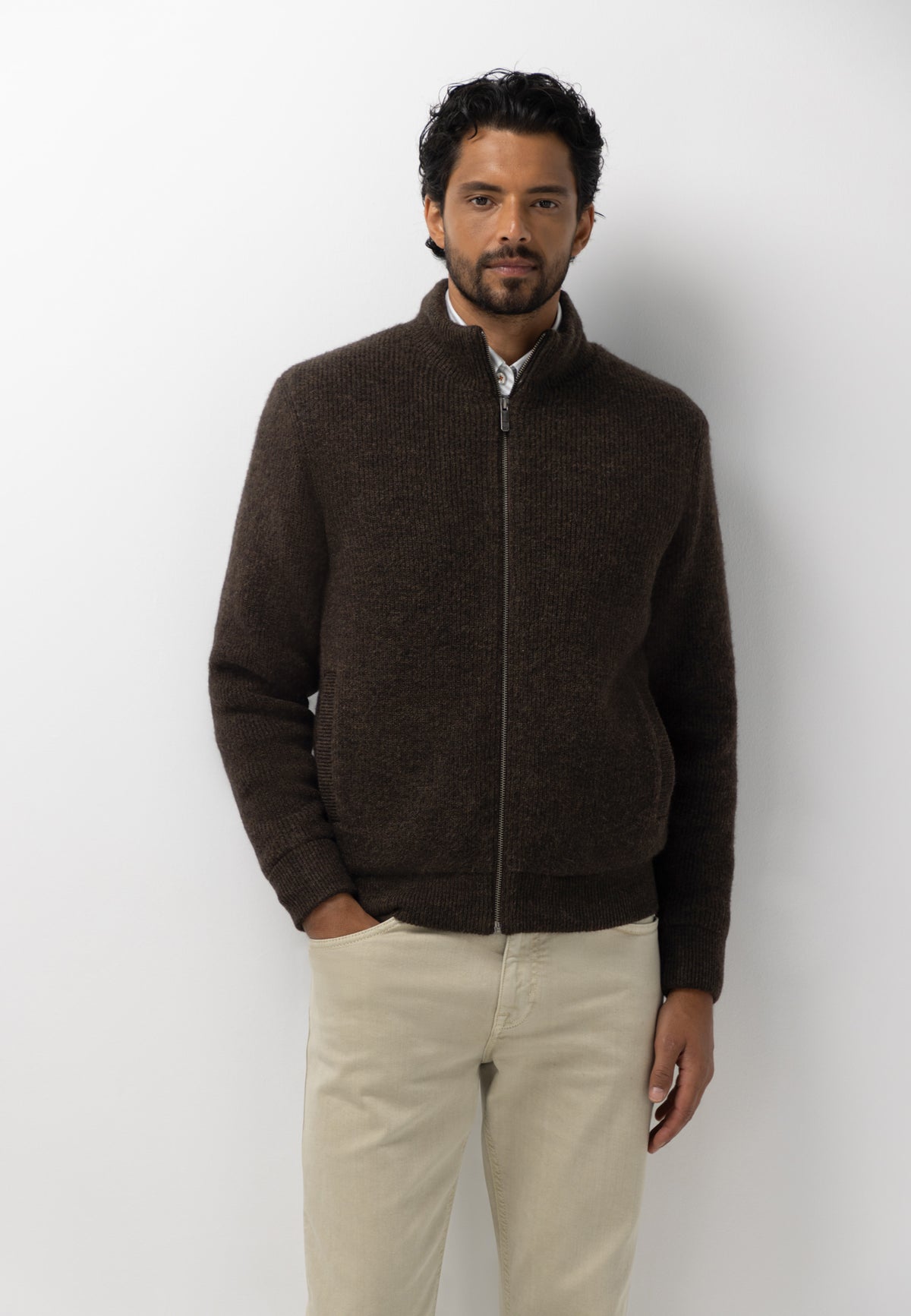 Cardigan avec doublure teddy