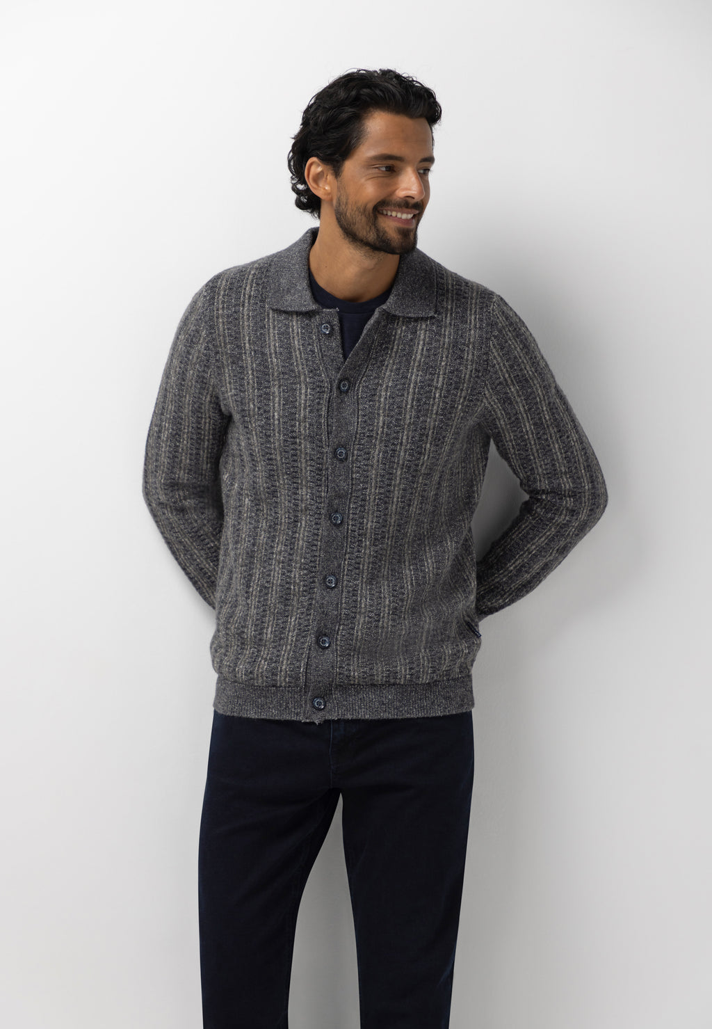 Cardigan à motif texturé