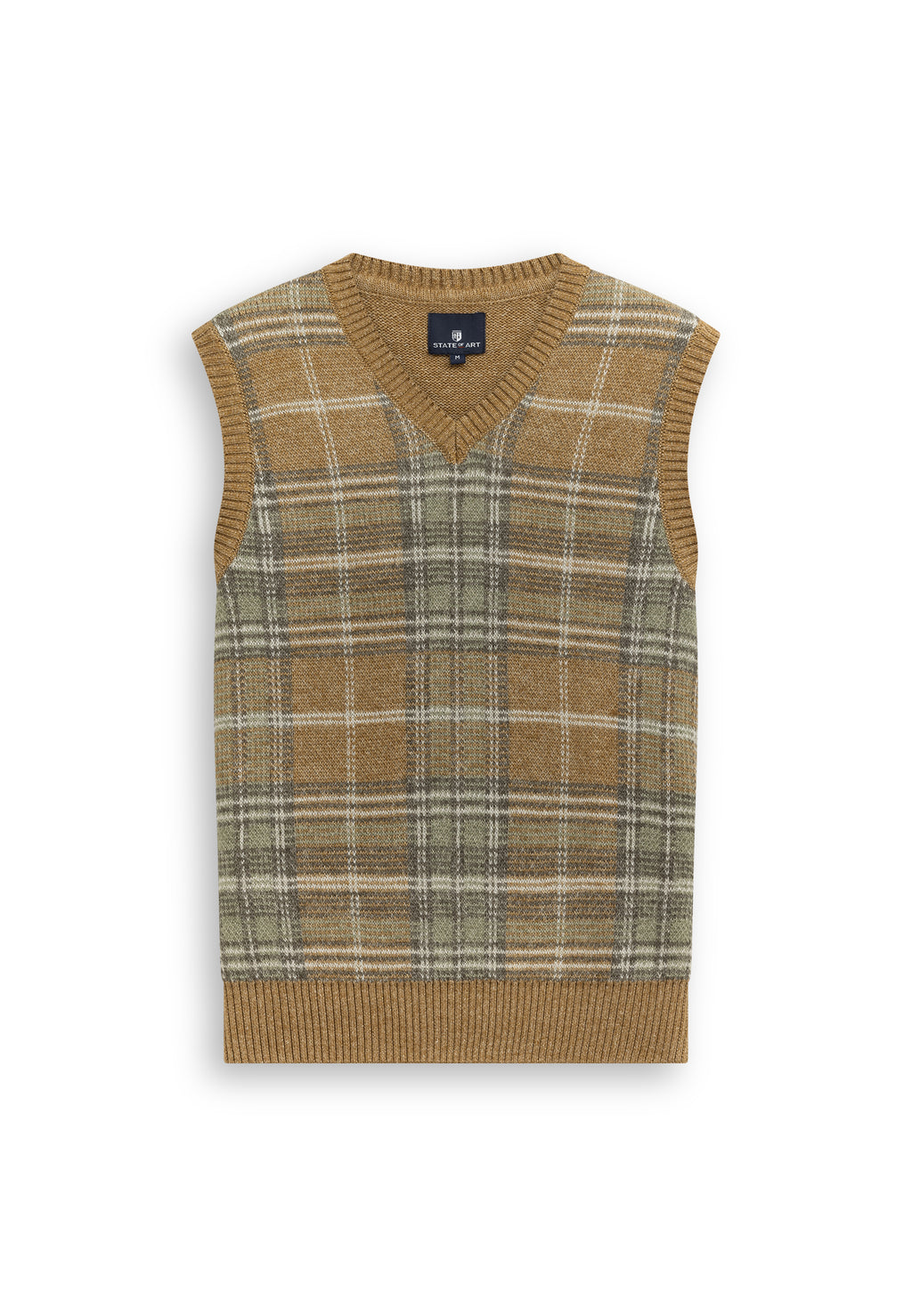 Pull sans manches à motif jacquard