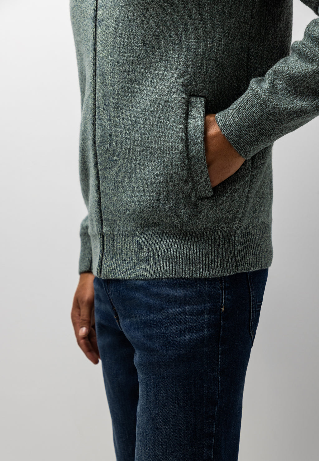 Cardigan en maille double avec poches