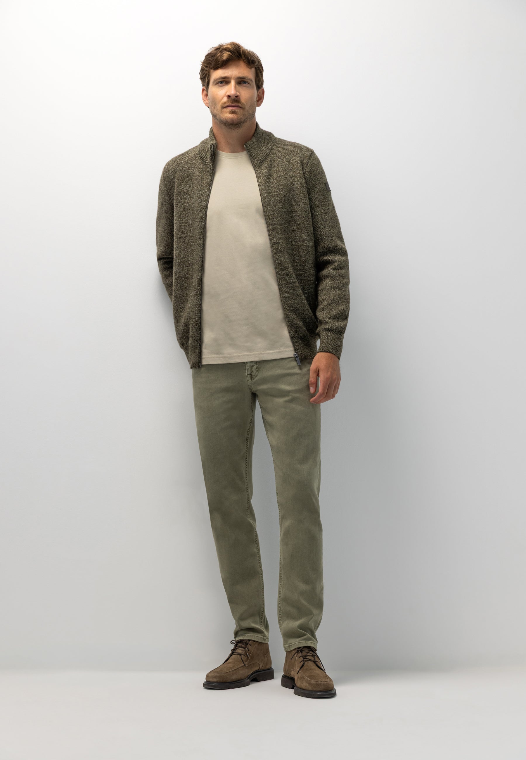 Cardigan en maille double avec poches
