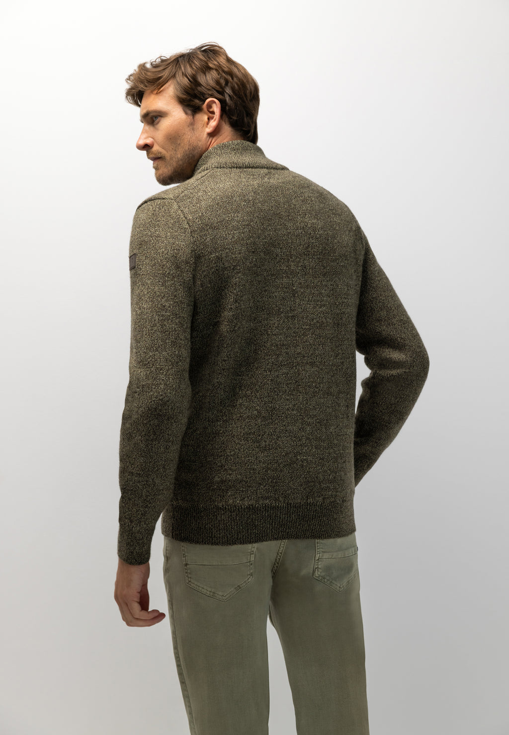 Dubbelgebreid vest met steekzakken