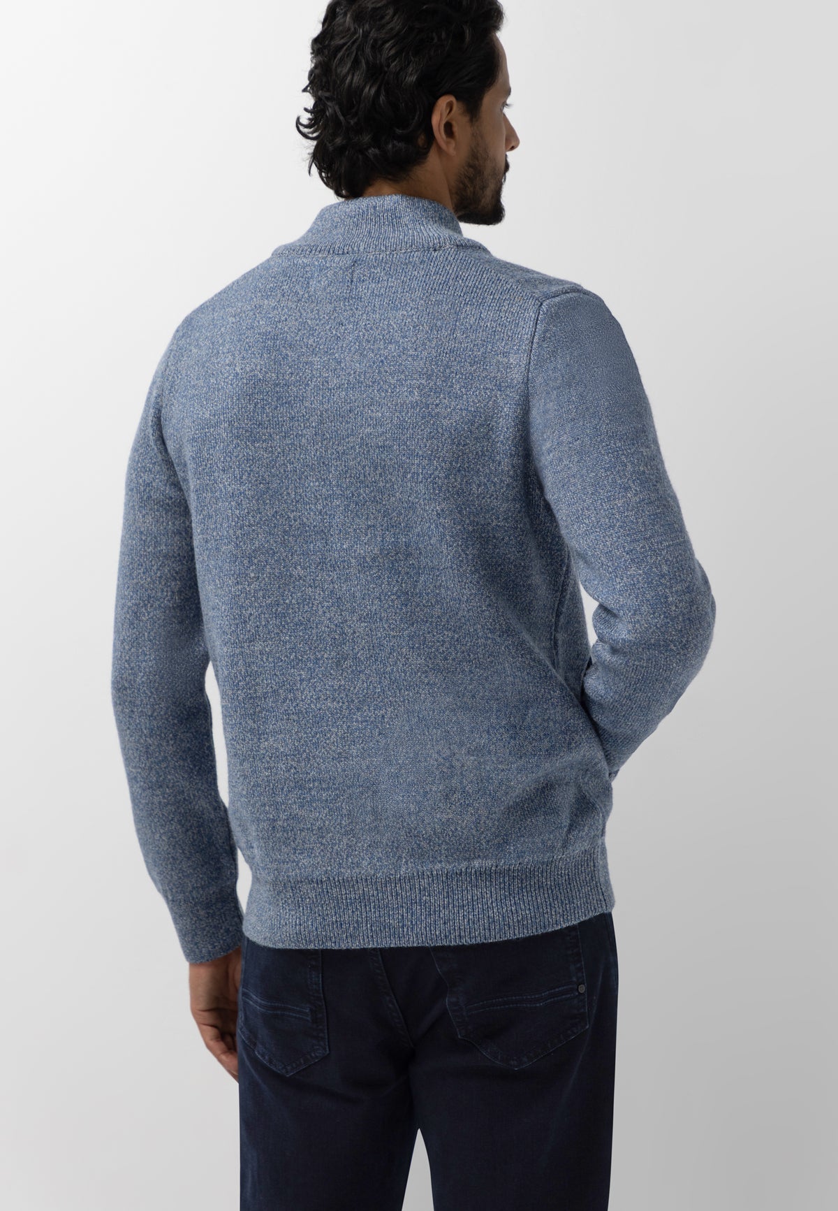 Dubbelgebreid vest met steekzakken