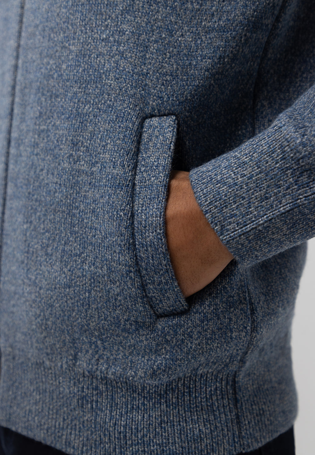 Dubbelgebreid vest met steekzakken