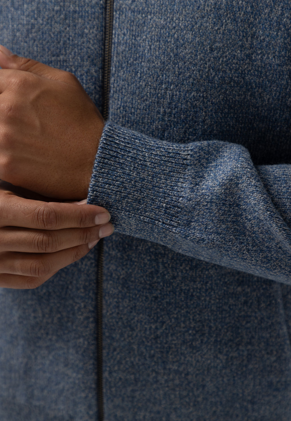 Dubbelgebreid vest met steekzakken