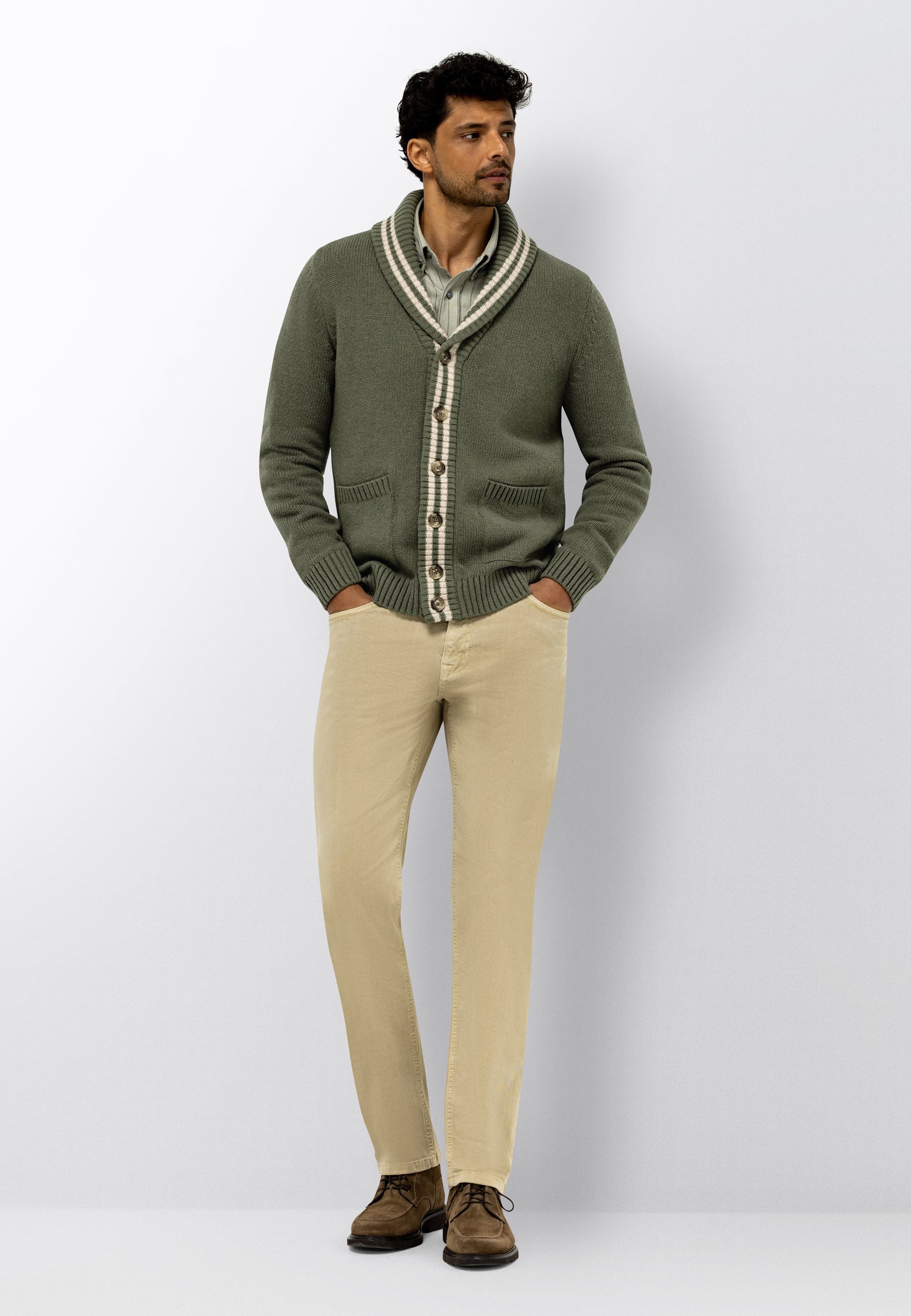 Cardigan en grosse maille à col châle