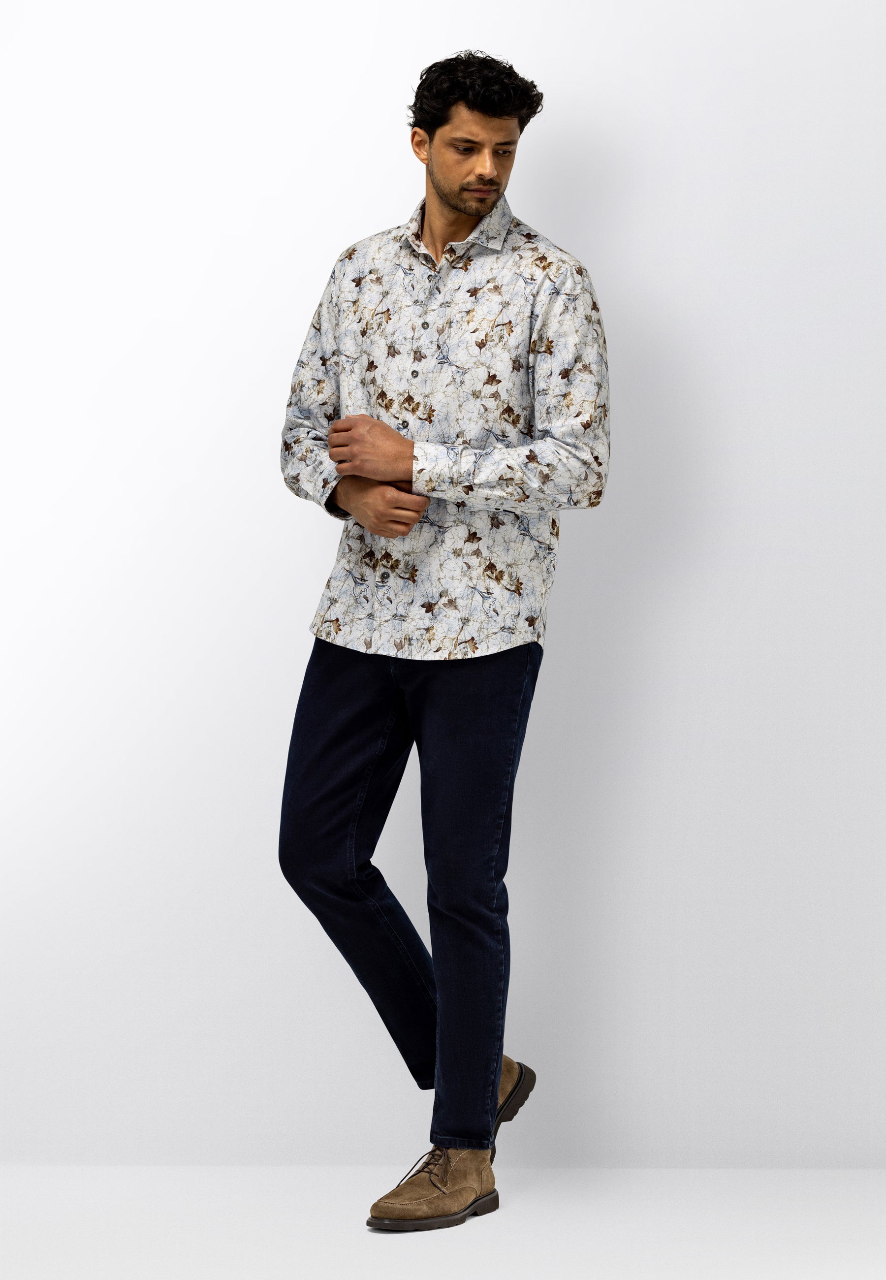 Chemise à motif chevrons