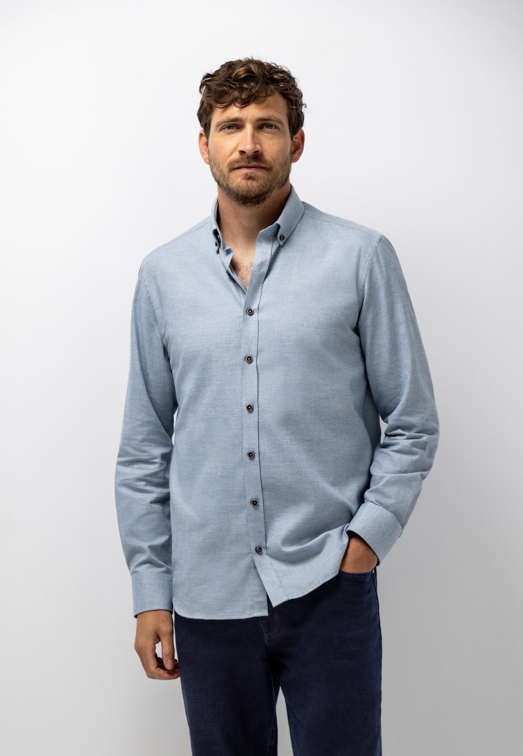 Chemise en coton sergé