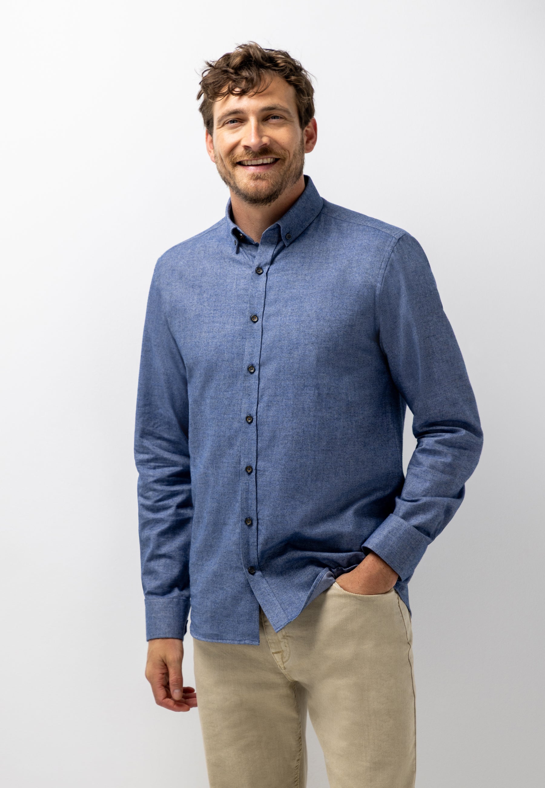 Chemise en coton sergé