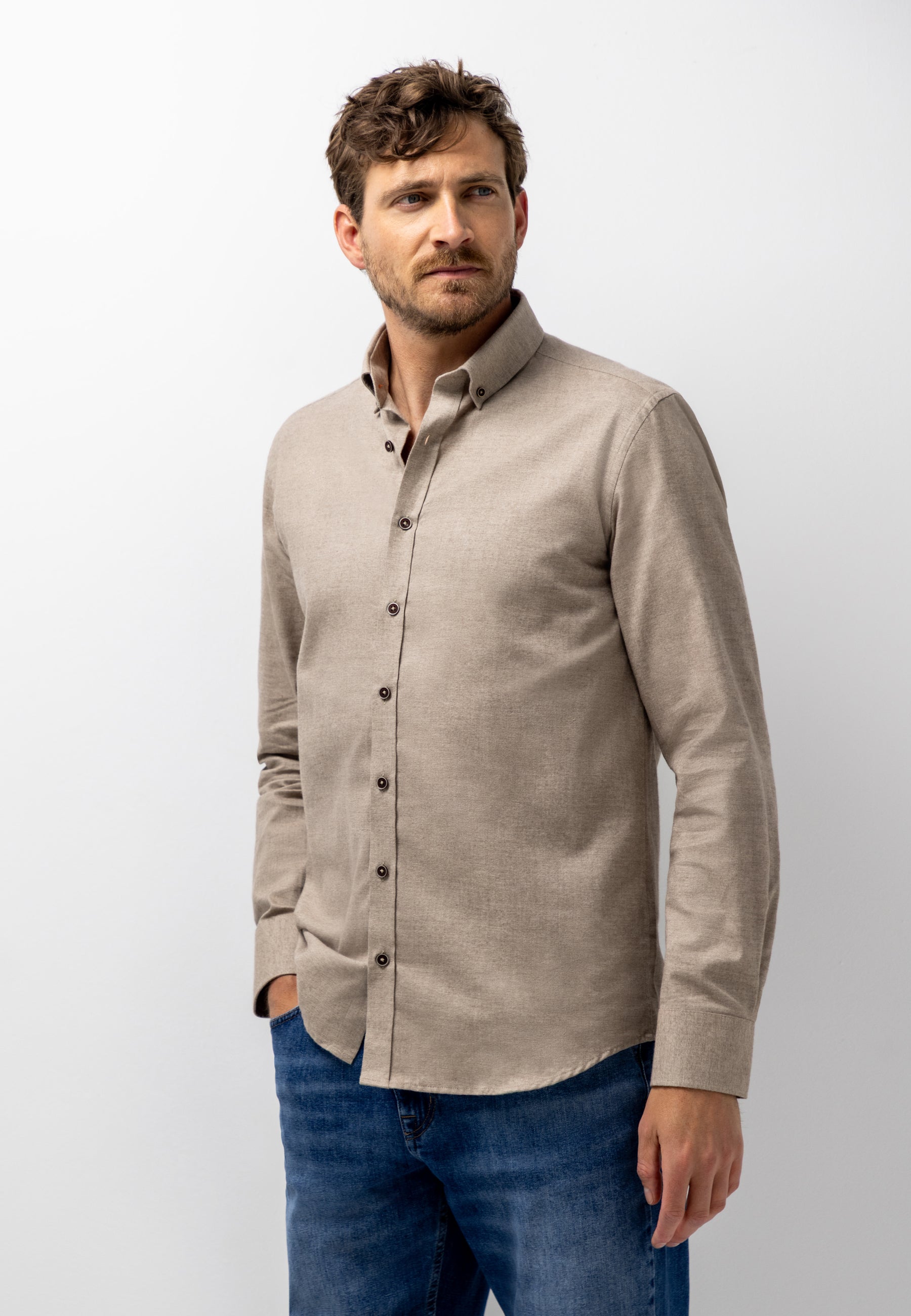 Chemise en coton sergé