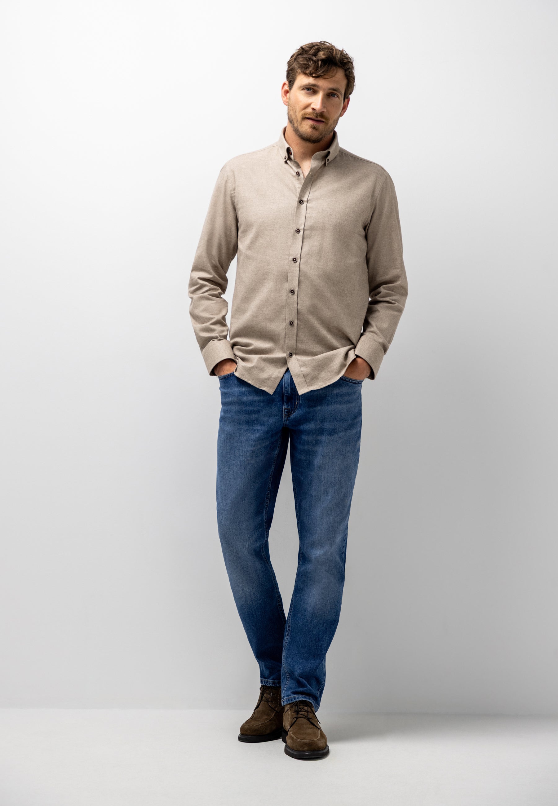 Chemise en coton sergé