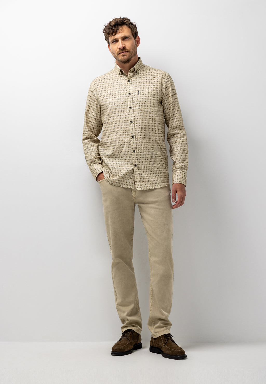 Chemise en twill brossé
