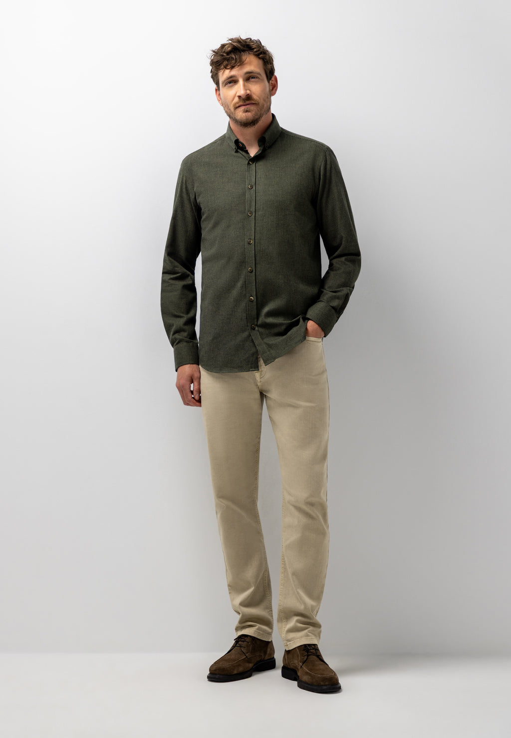 Chemise à motif pied-de-poule