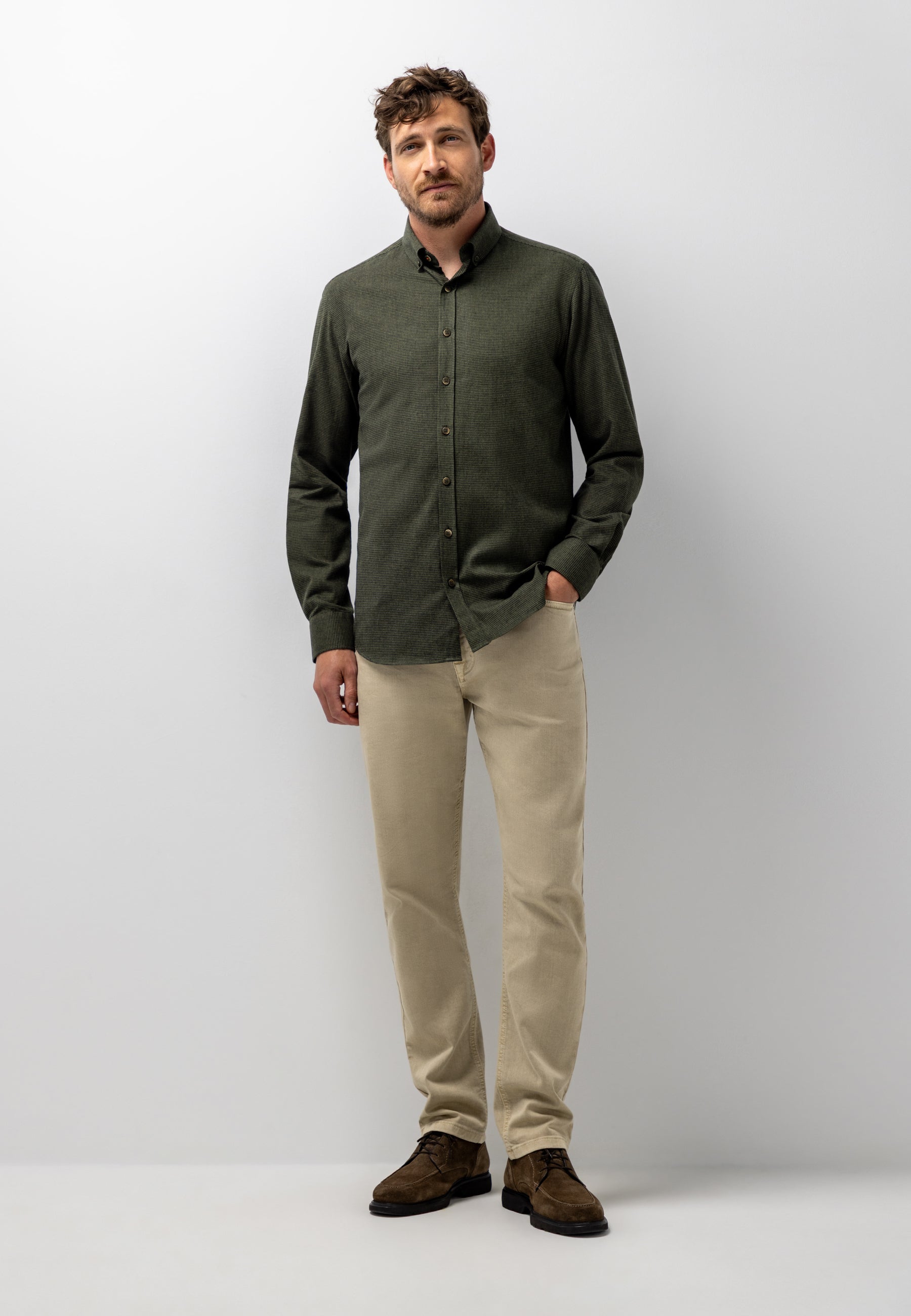 Chemise à motif pied-de-poule
