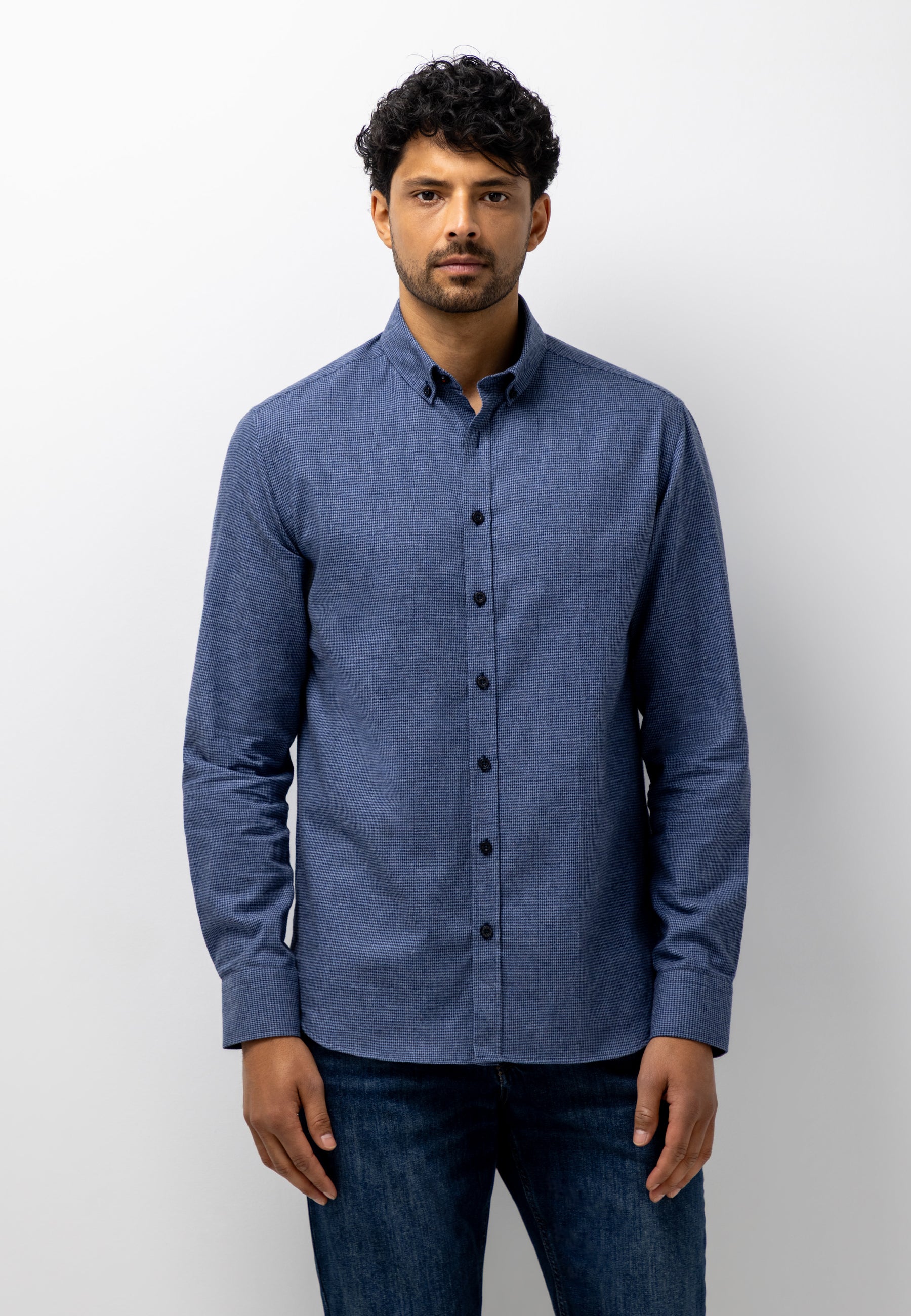 Chemise à motif pied-de-poule