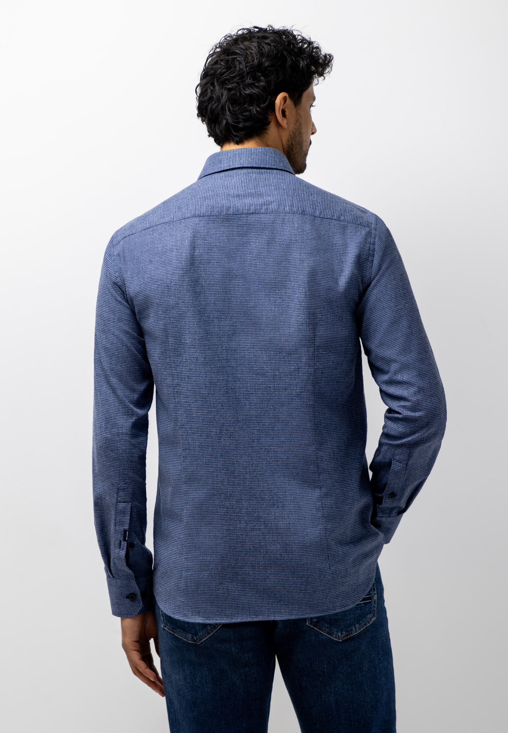 Chemise à motif pied-de-poule