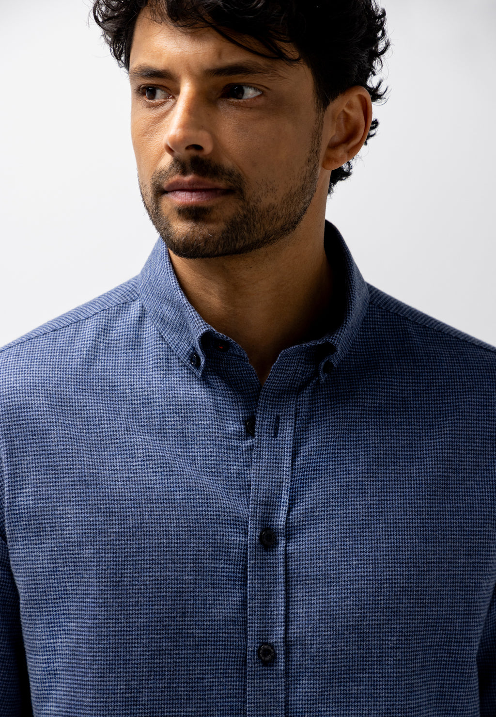 Chemise à motif pied-de-poule