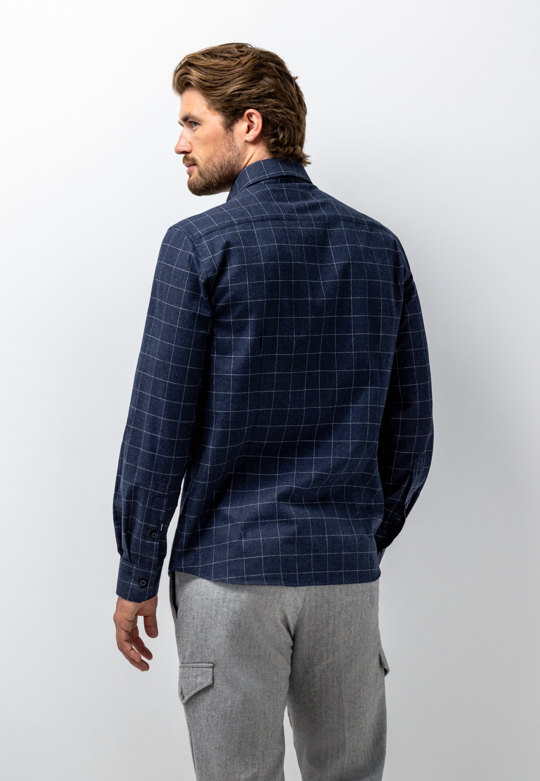 Chemise à motif à carreaux