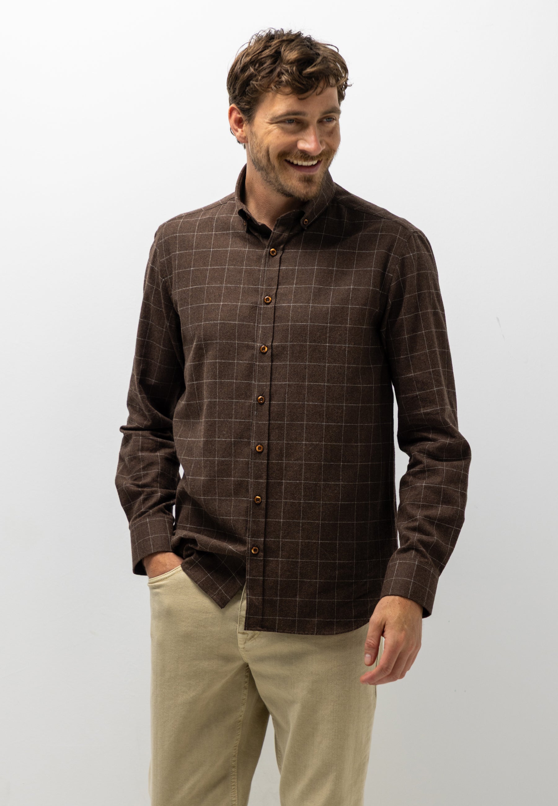 Chemise à motif à carreaux