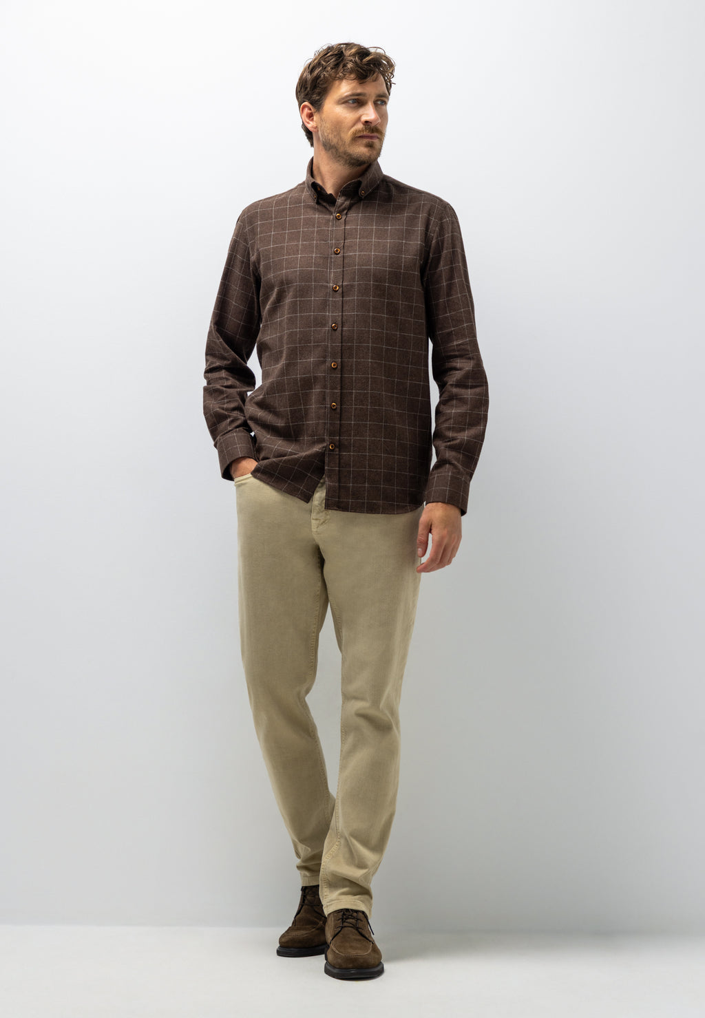 Chemise à motif à carreaux