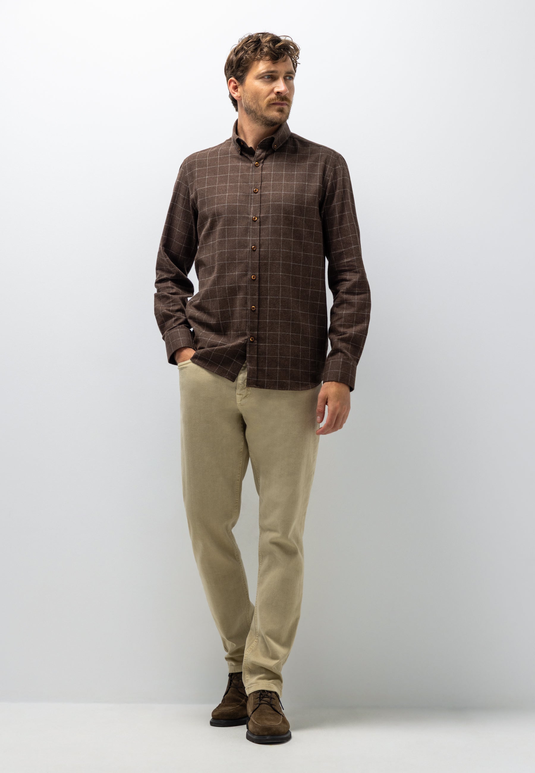 Chemise à motif à carreaux