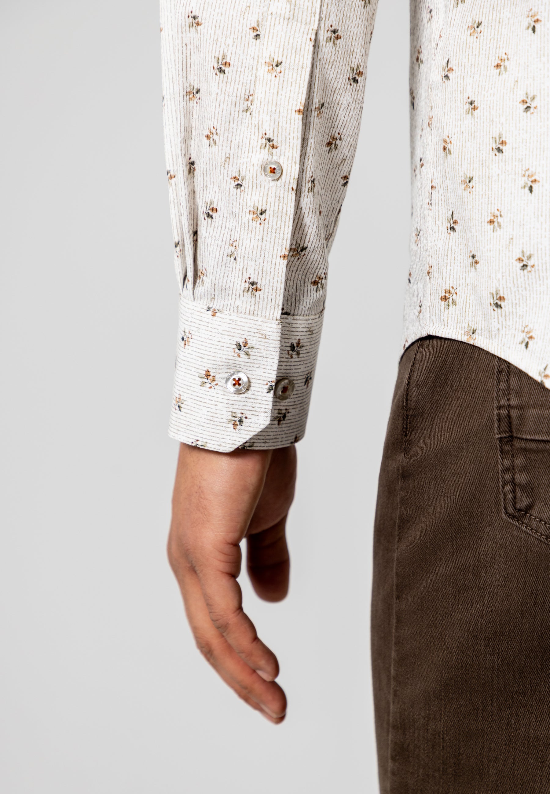 Chemise rayée à motif texturé
