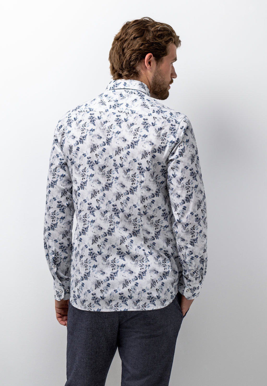 Chemise imprimée texturée