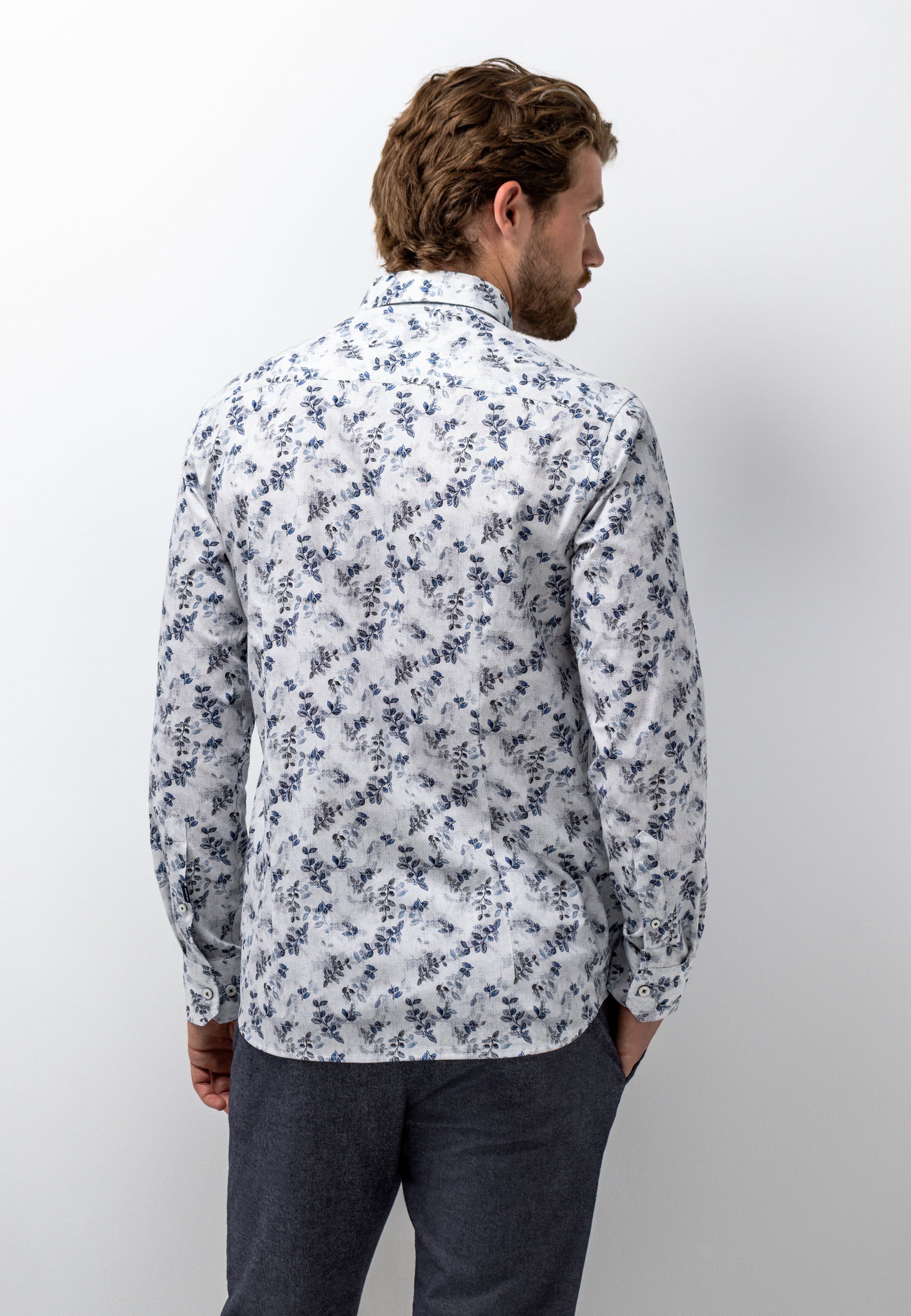 Chemise imprimée texturée