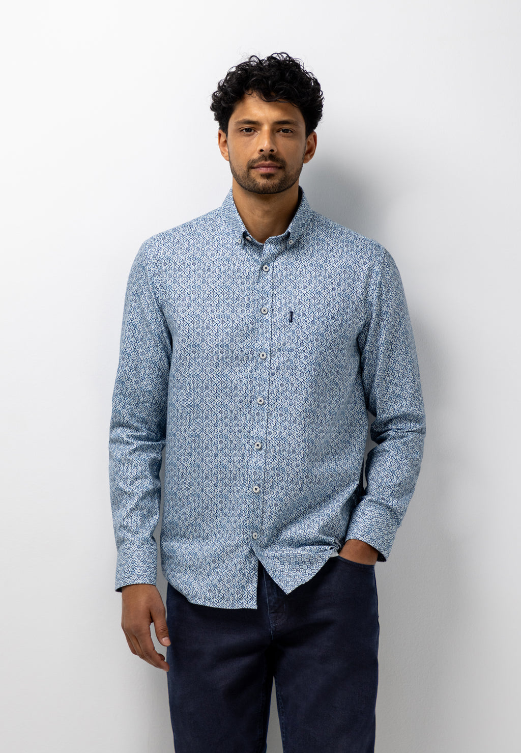 Chemise à imprimé géométrique