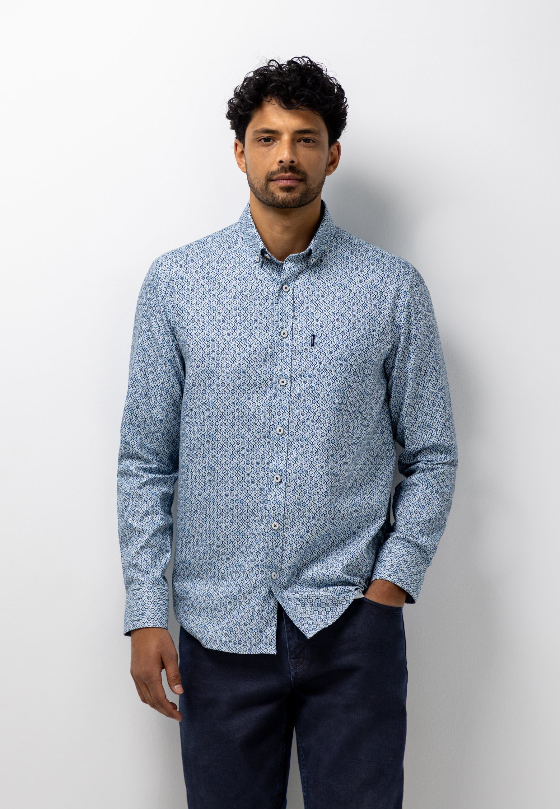Chemise à imprimé géométrique
