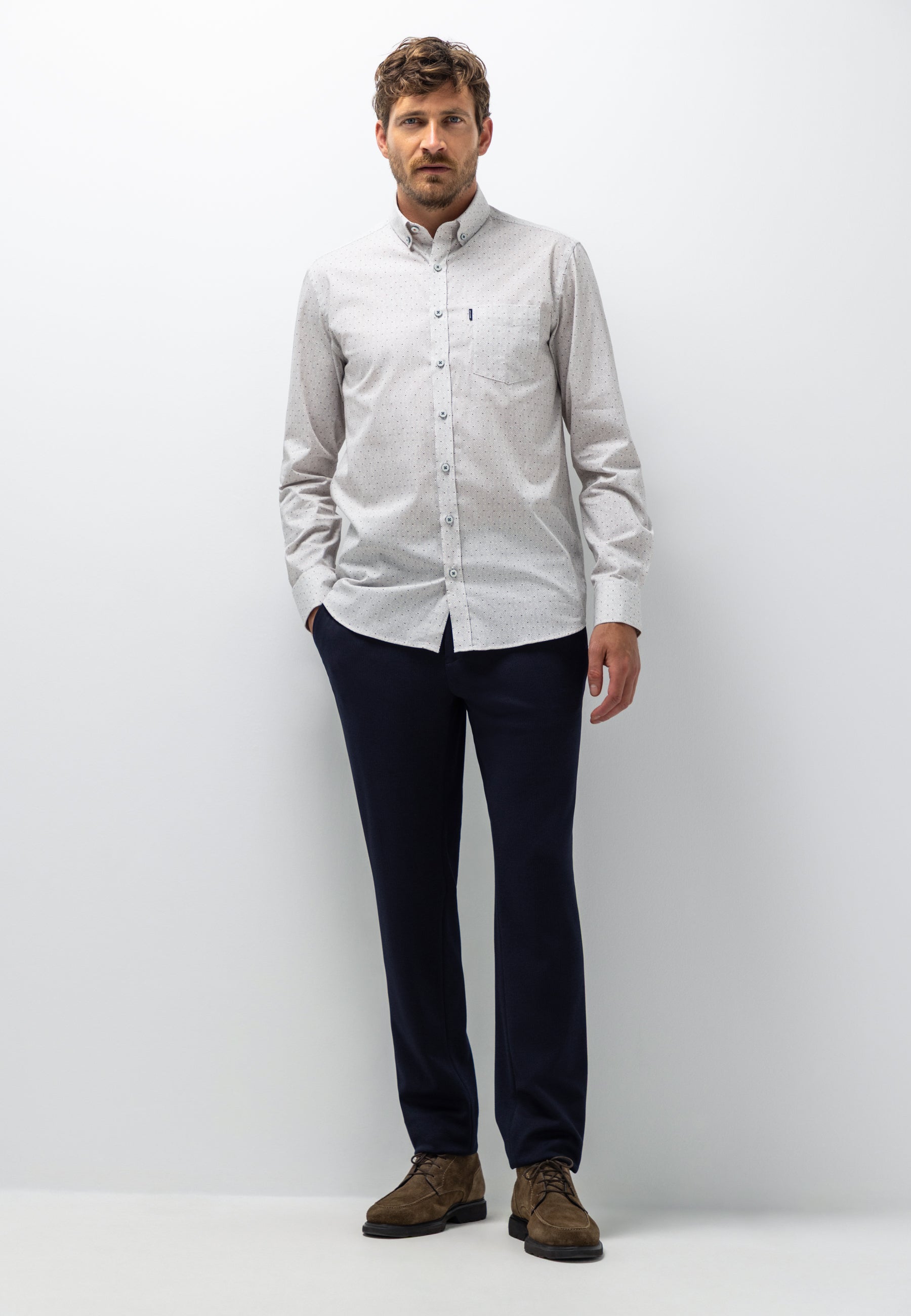 Chemise à imprimé et motif texturé
