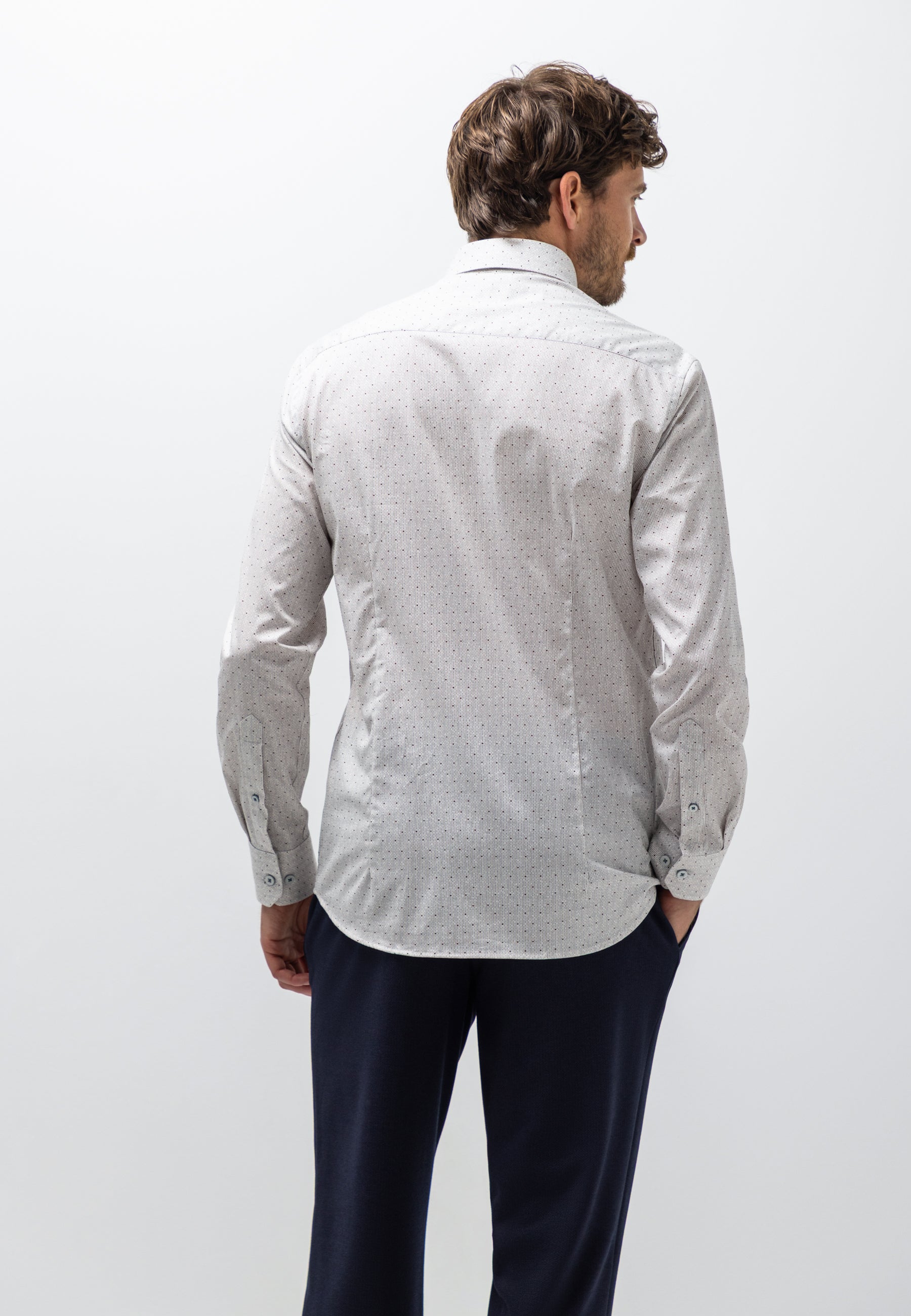 Chemise à imprimé et motif texturé