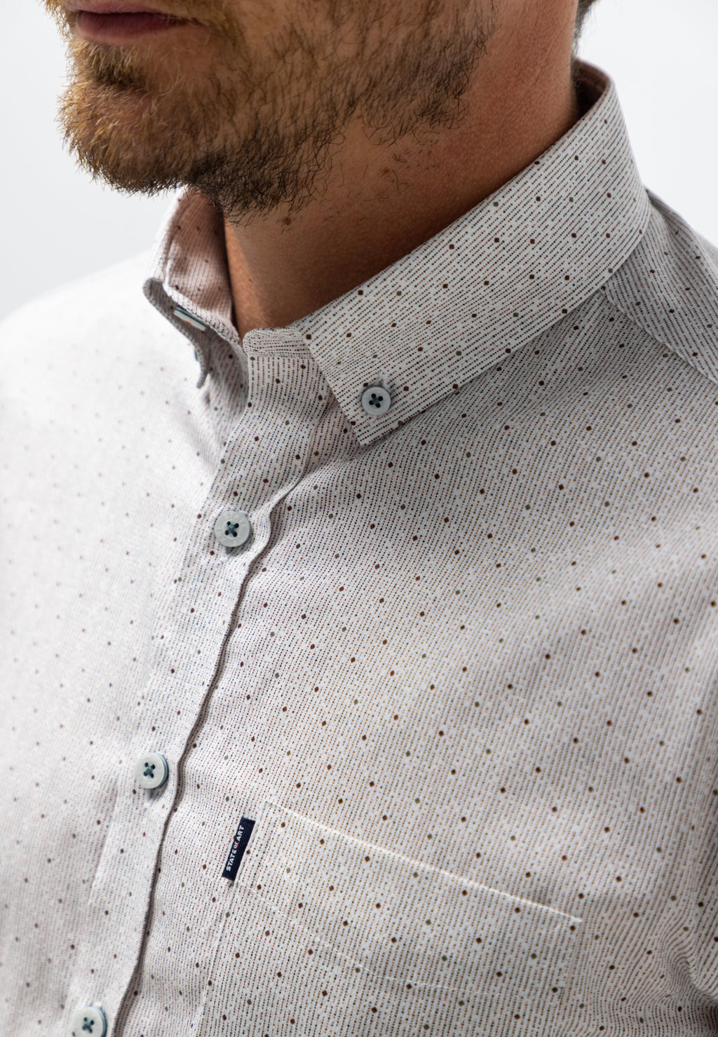 Chemise à imprimé et motif texturé