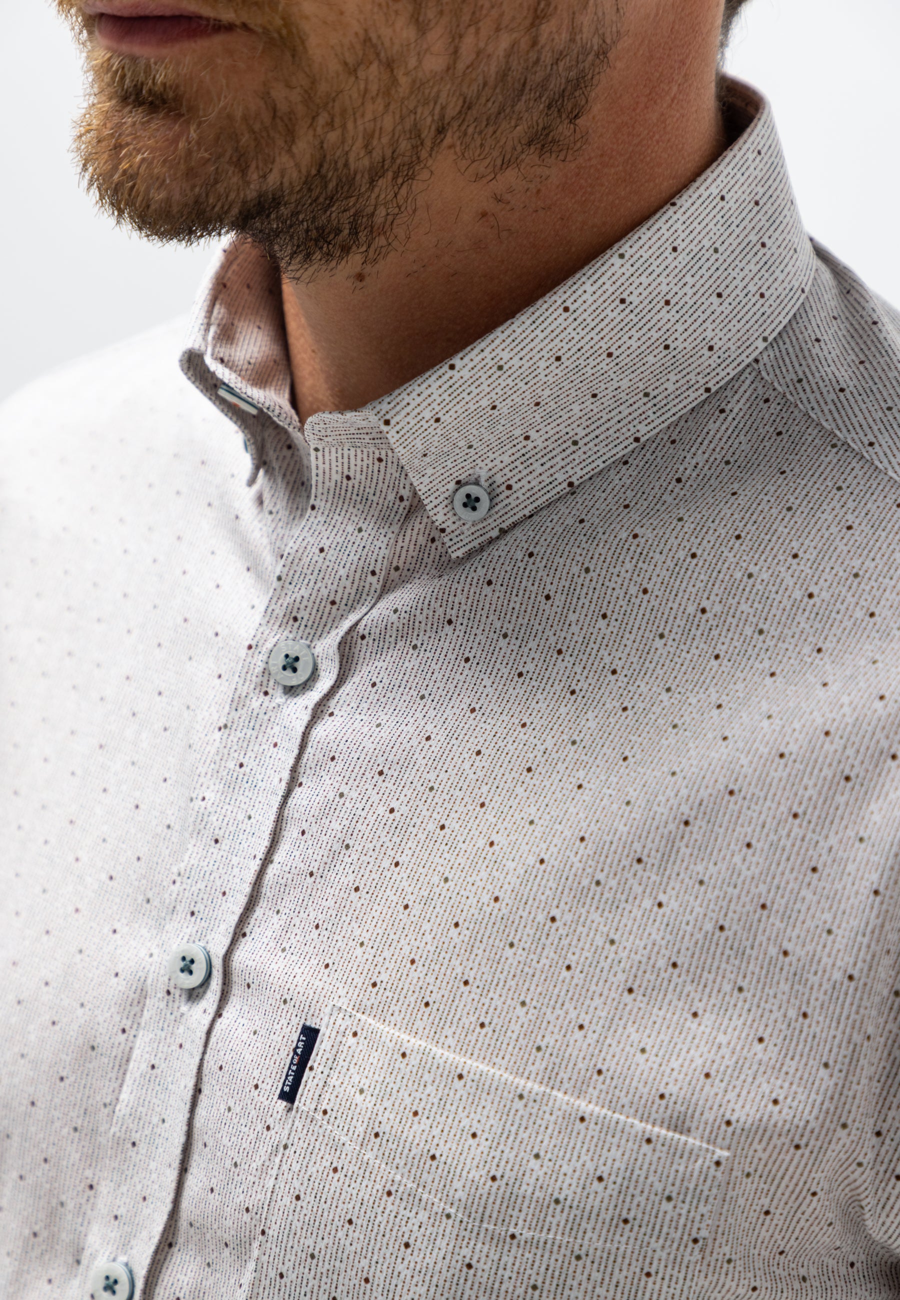 Chemise à imprimé et motif texturé