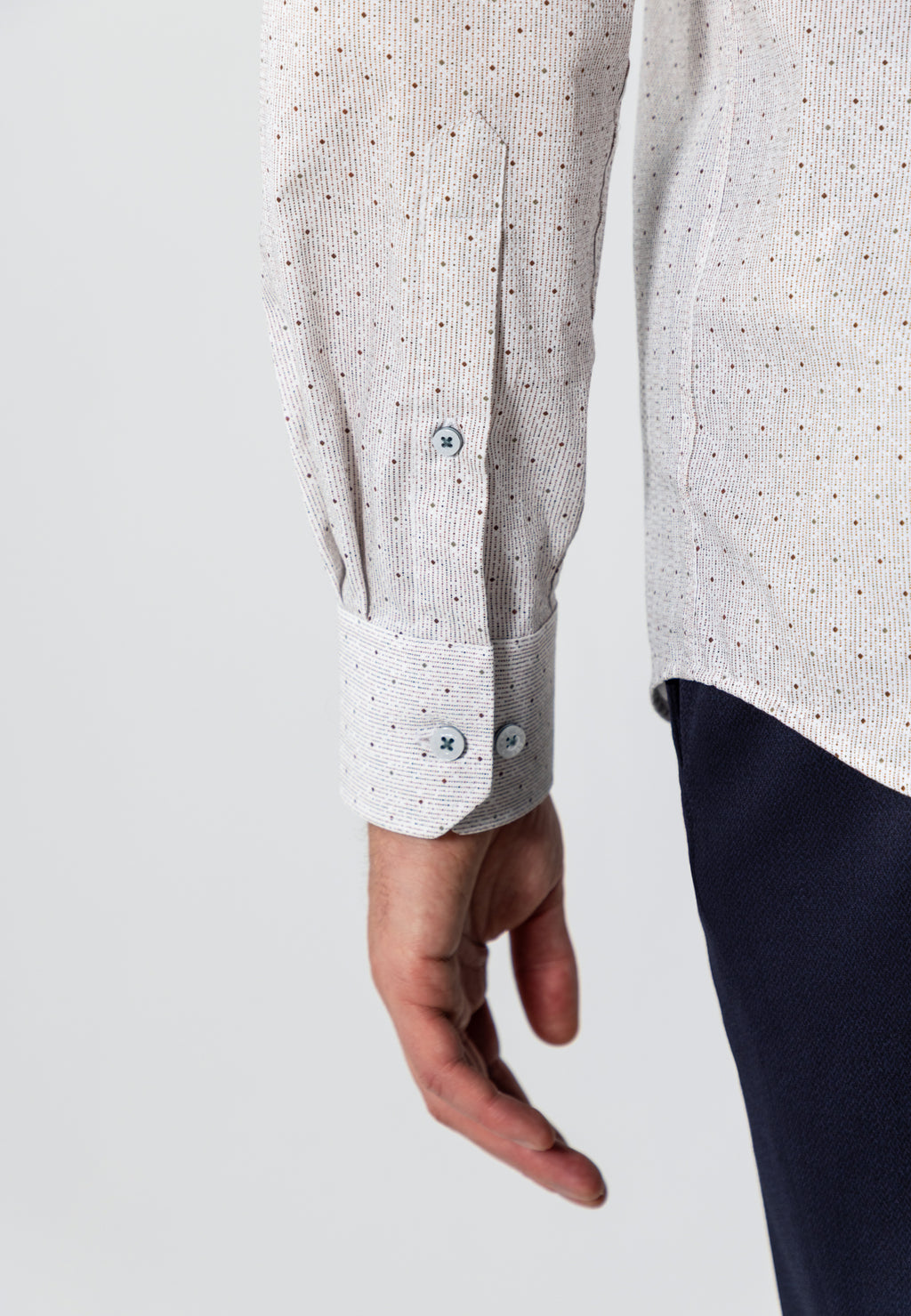 Chemise à imprimé et motif texturé