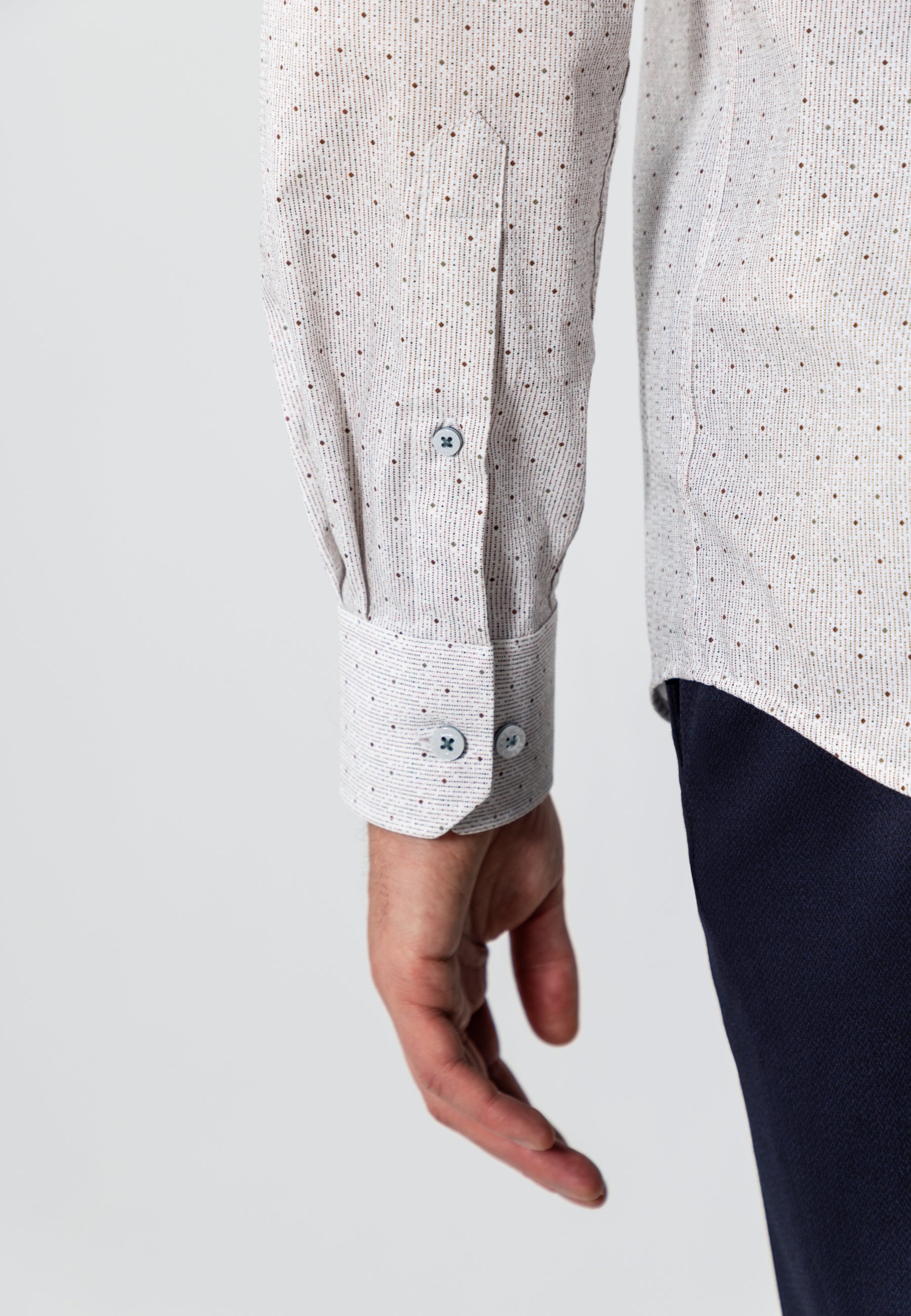 Chemise à imprimé et motif texturé