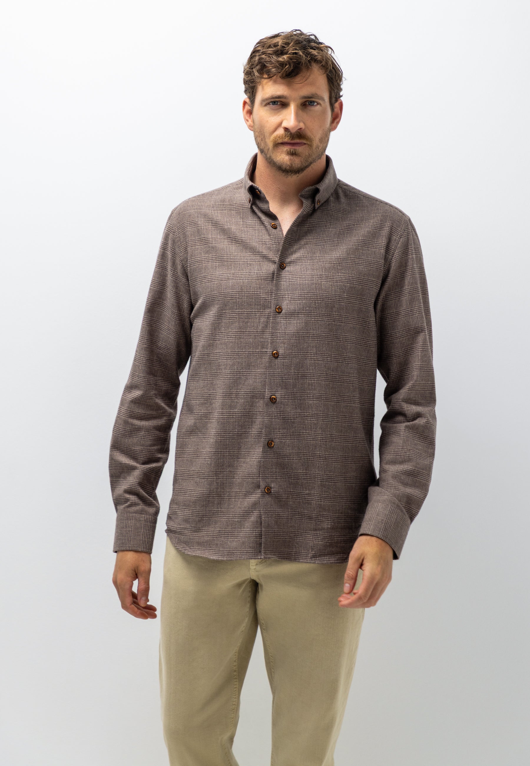 Chemise à motif pied-de-poule