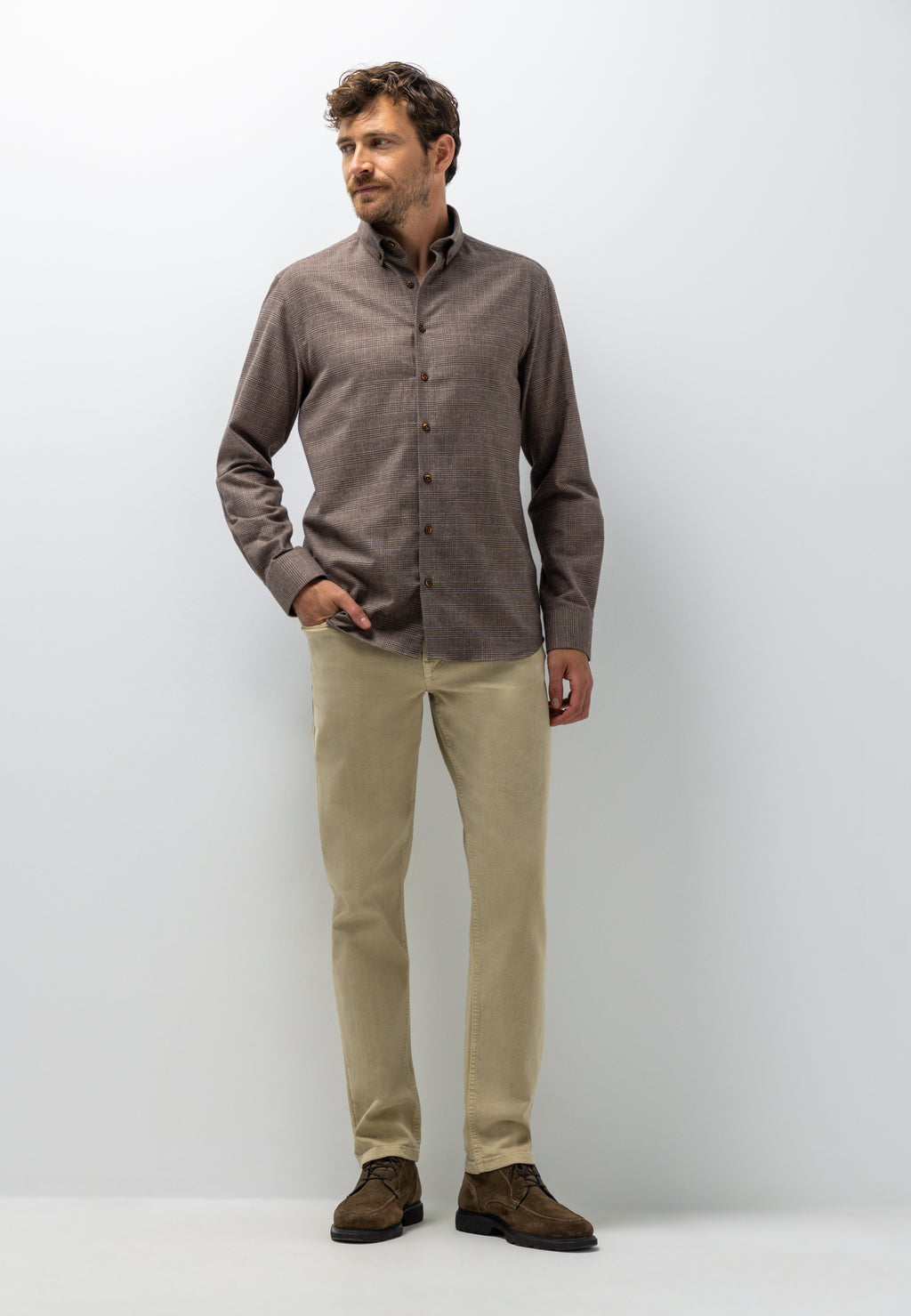 Chemise à motif pied-de-poule