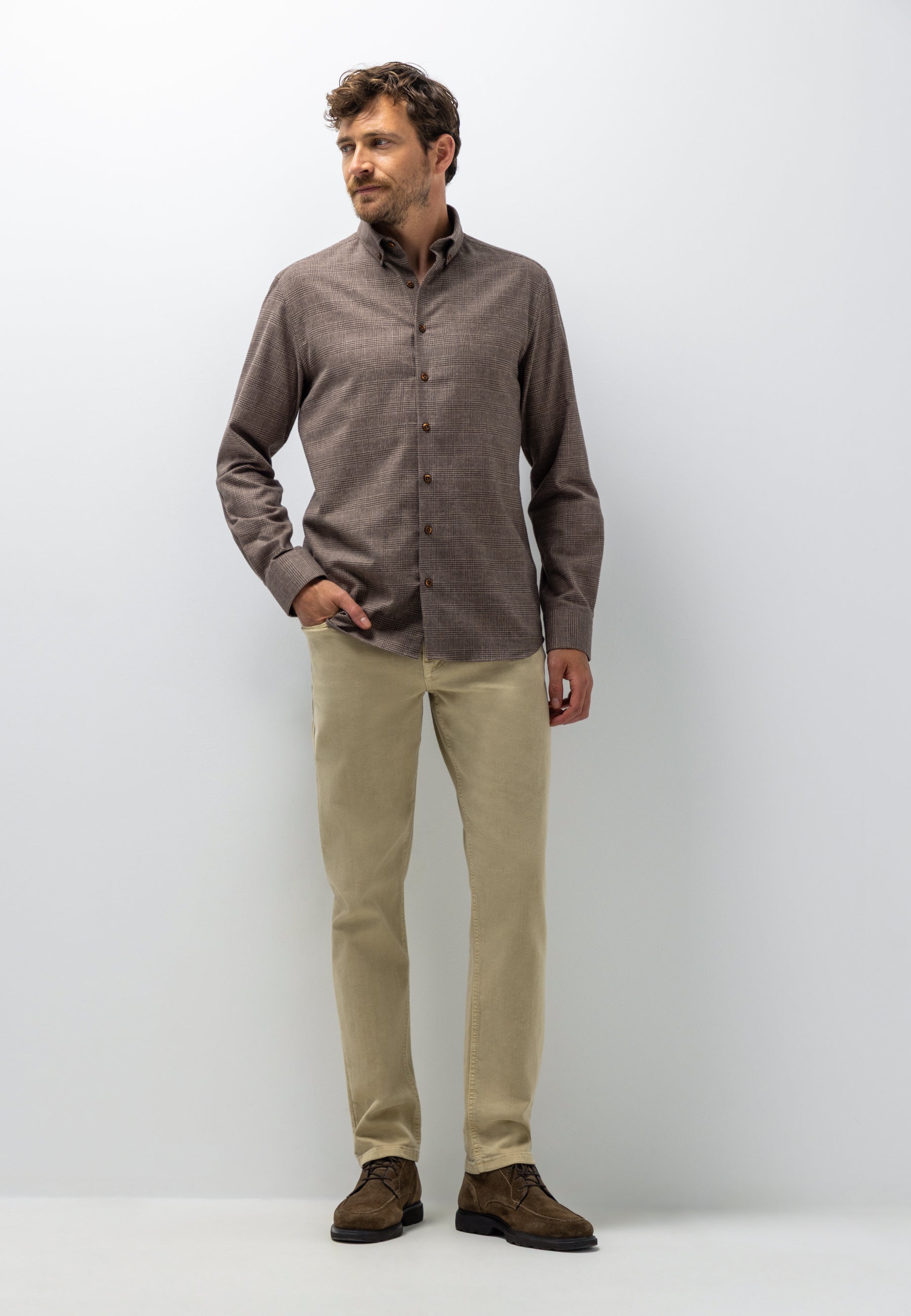 Chemise à motif pied-de-poule