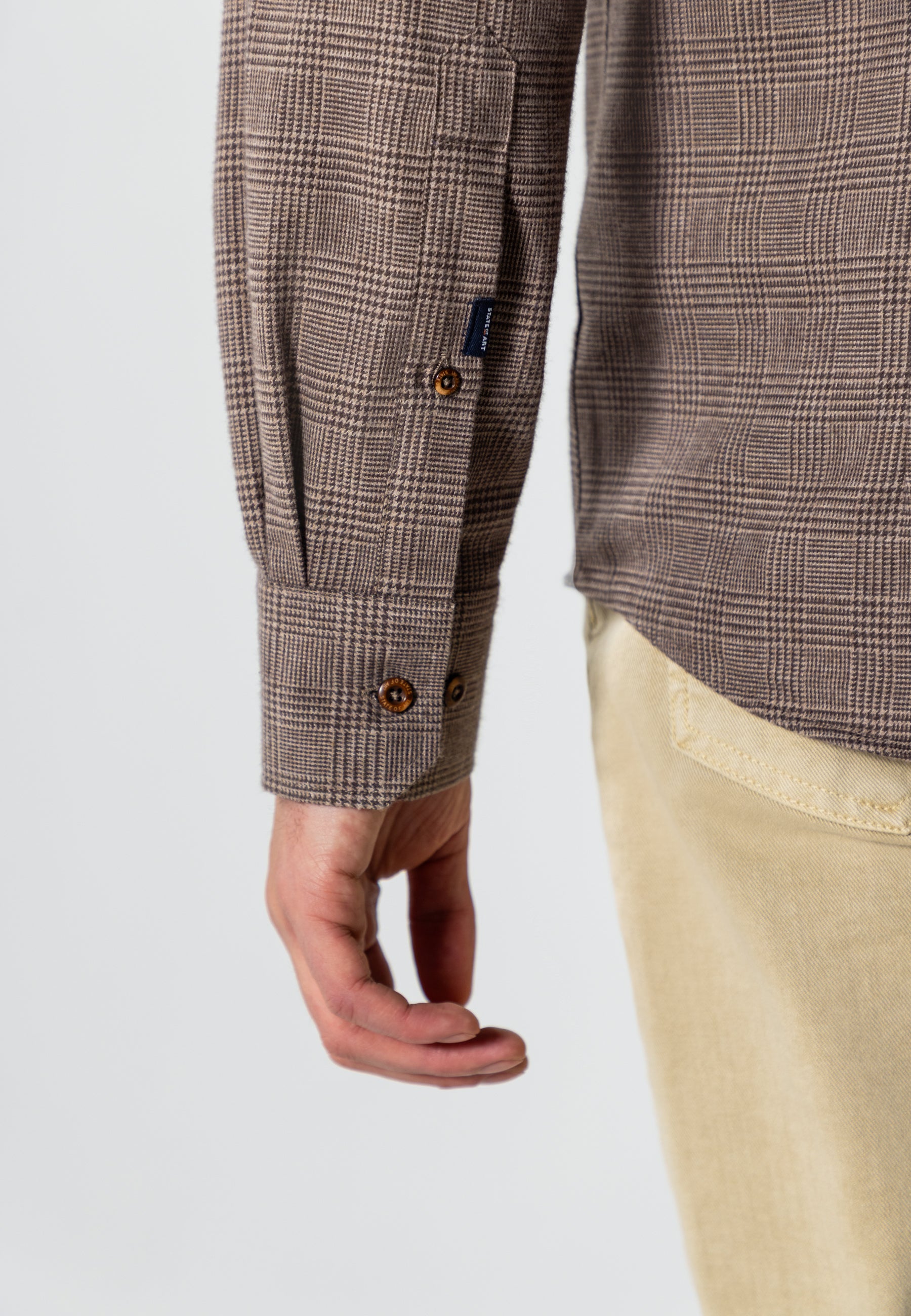 Chemise à motif pied-de-poule