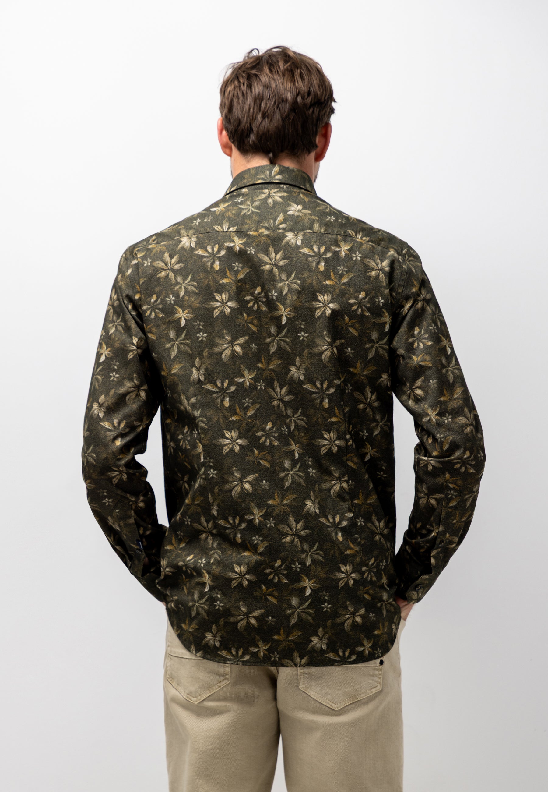 Chemise à imprimé botanique
